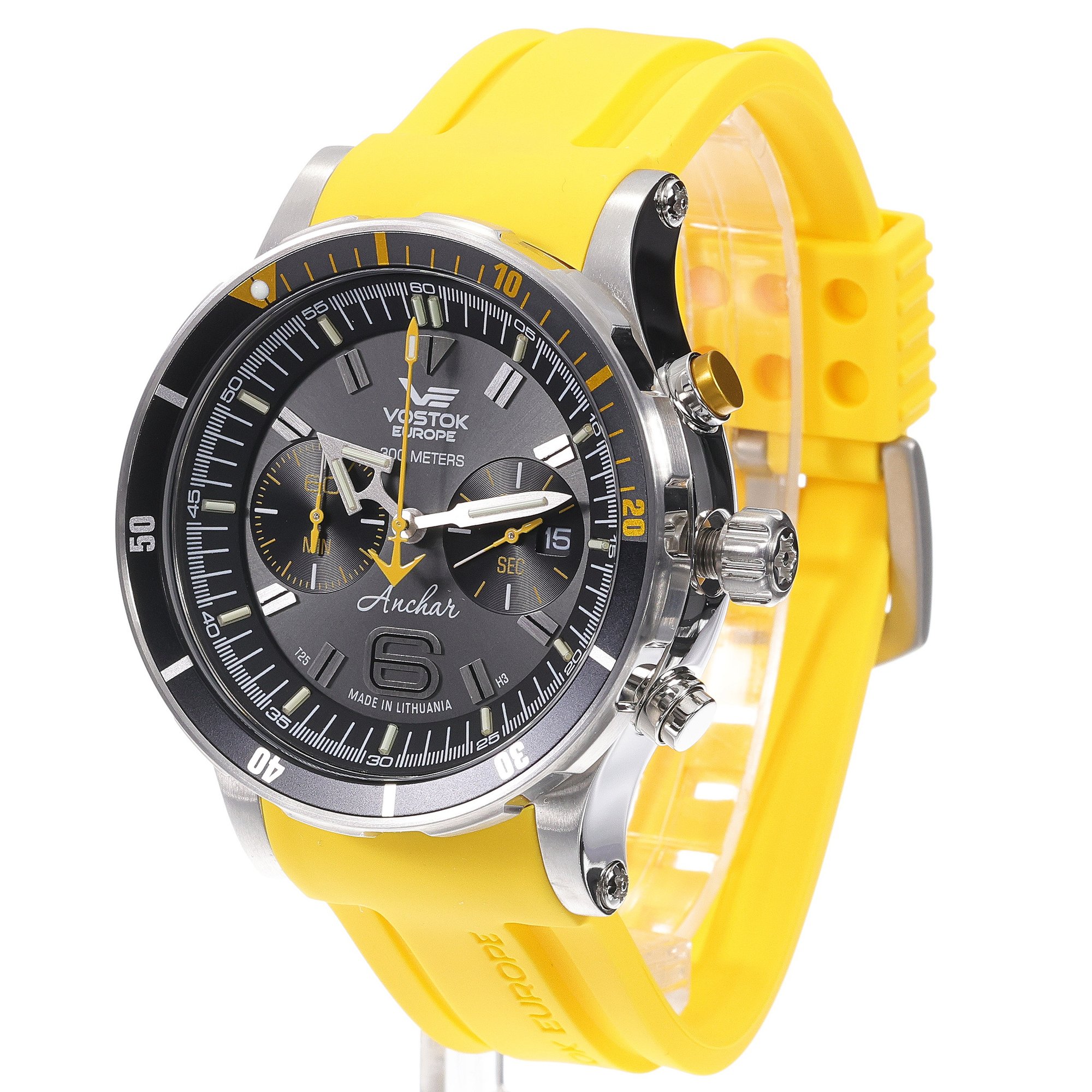 Vostok Europe 6S21-510A584SY zegarek srebrny sportowy Anchar pasek - miniatura 2