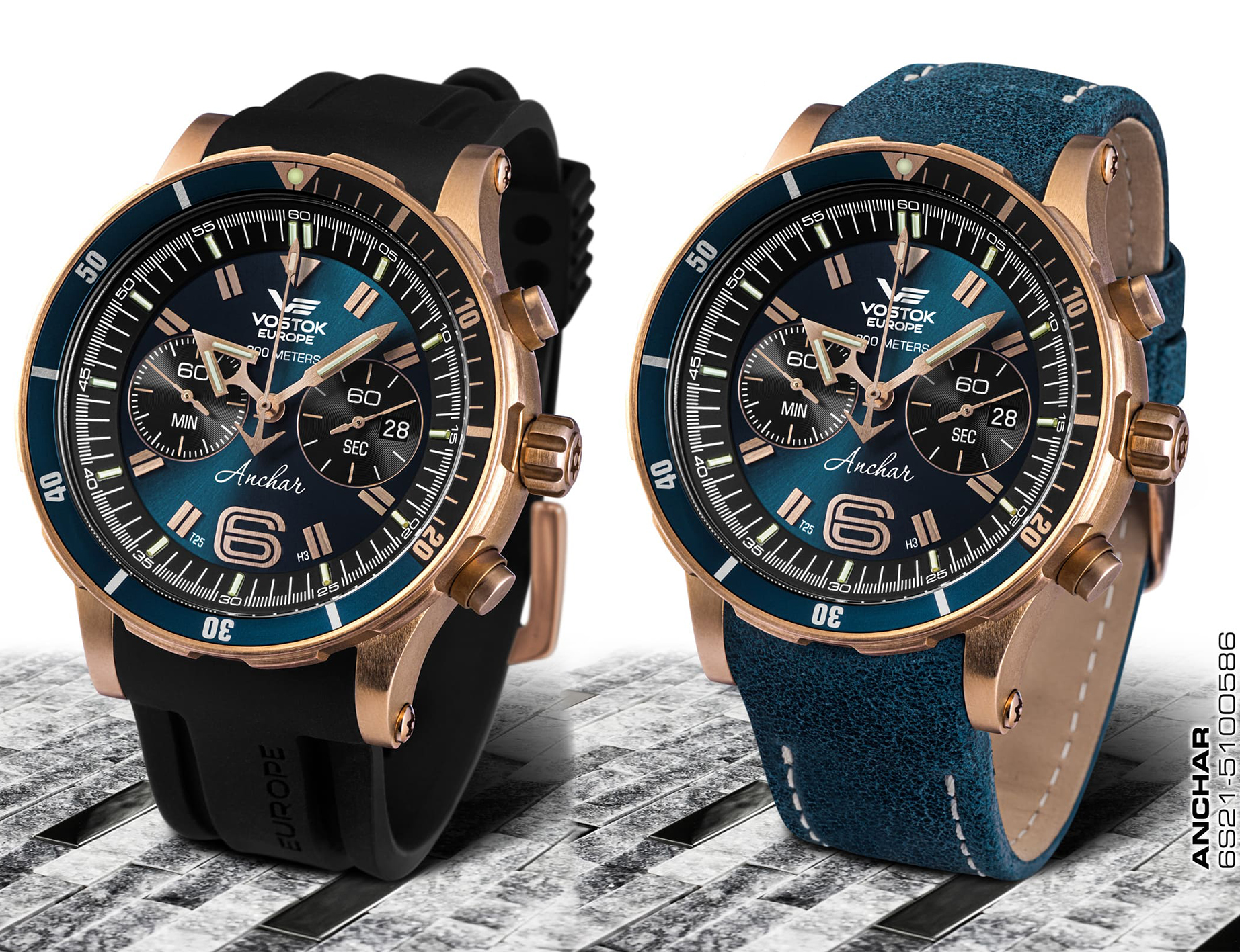Vostok Europe 6S21-510O586Sv1 zegarek męski sportowy Anchar pasek - miniatura 2