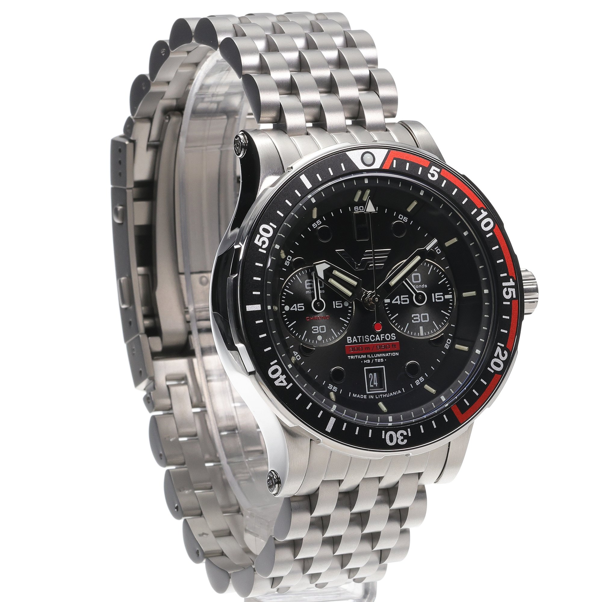 Vostok Europe 6S21-511A771B Batiscafos Batiscafos Chrono zegarek męski typudiver mineralne utwardzane - miniatura 3