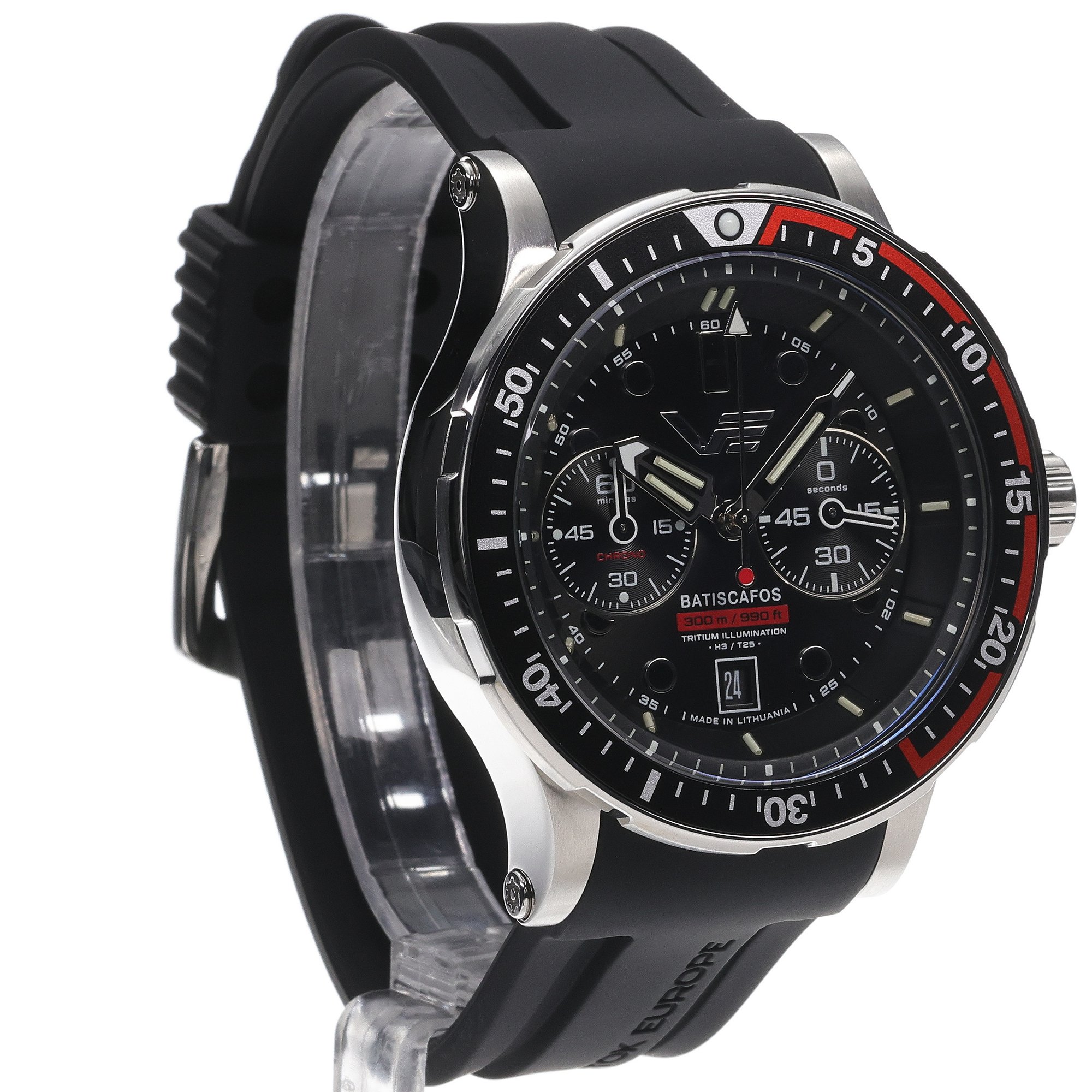 Vostok Europe 6S21-511A771SB Batiscafos Batiscafos Chrono zegarek męski typudiver mineralne utwardzane