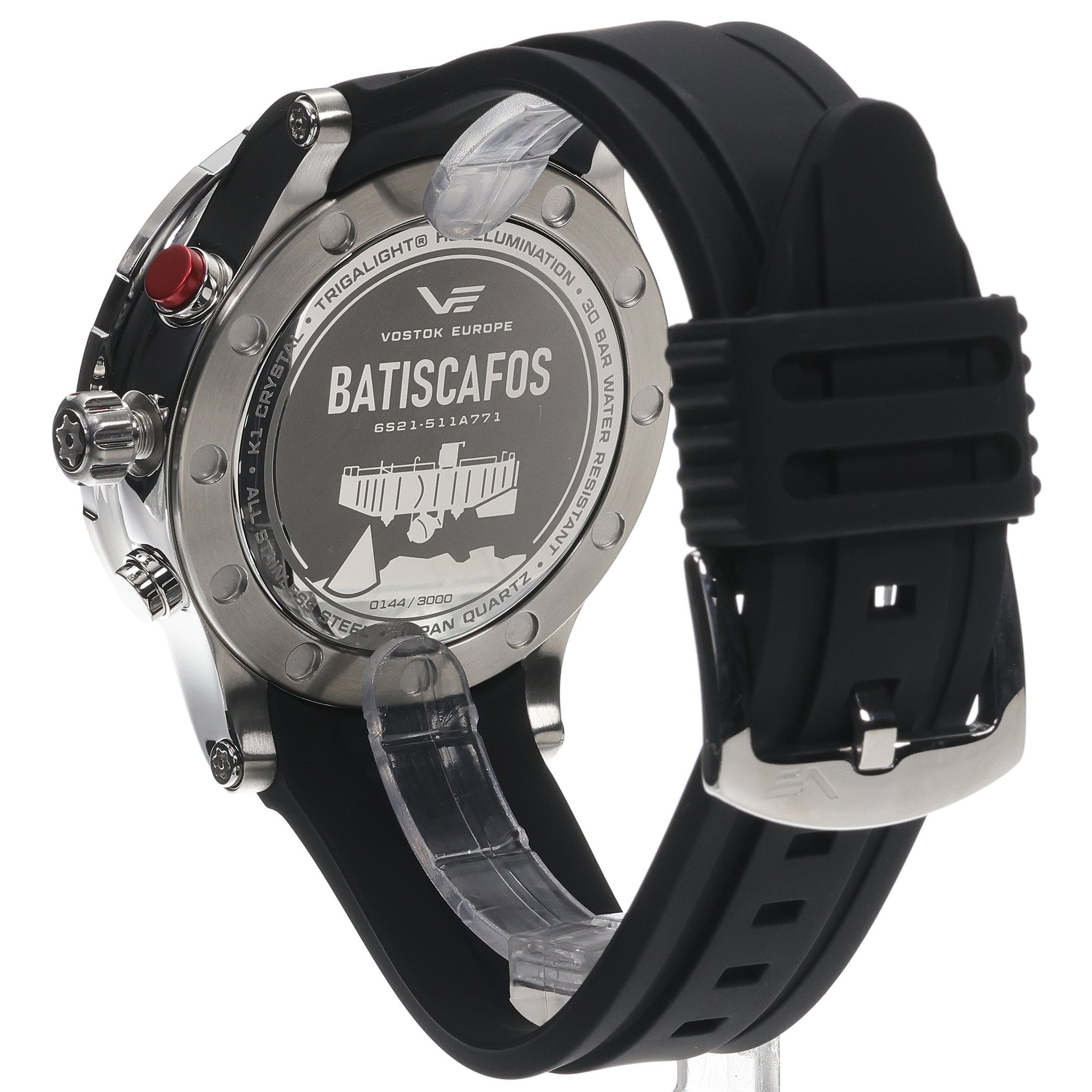 Vostok Europe 6S21-511A771SB Batiscafos Chrono Batiscafos typudiver zegarek srebrny