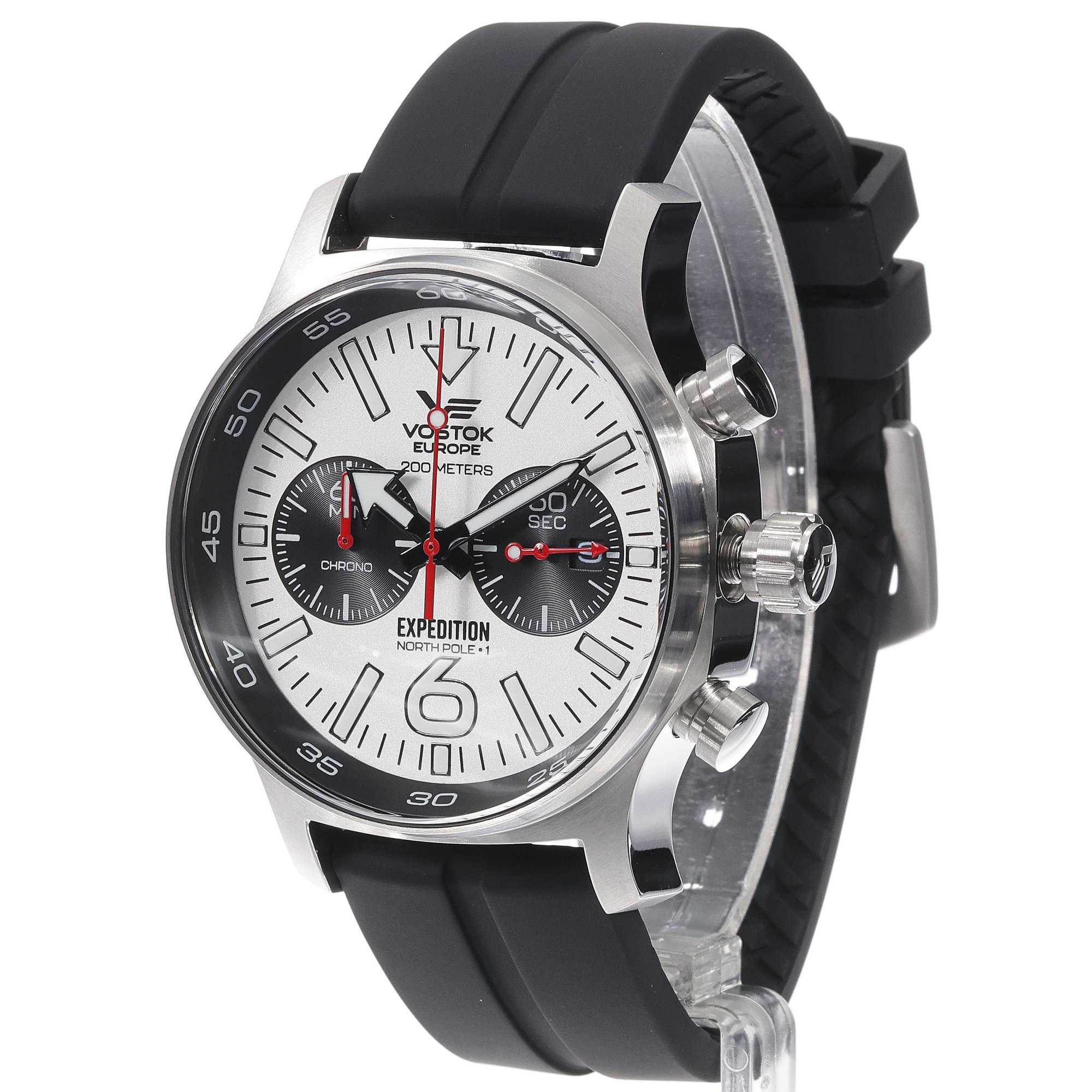 Vostok Europe 6S21-595A642S zegarek srebrny klasyczny Expedition pasek - miniatura 2