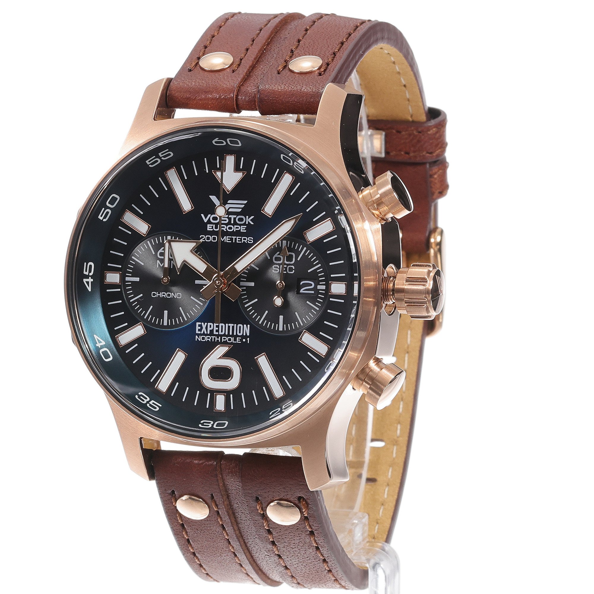 Vostok Europe 6S21-595B645 Expedition North Pole 1 Chrono 47mm zegarek klasyczny Expedition