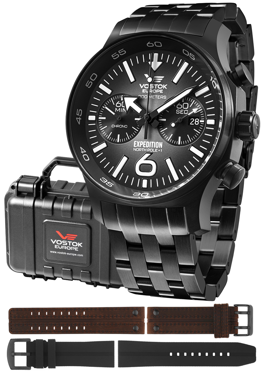 Vostok Europe Expedition North Pole 1 Chrono 47mm MEGA SET 6S21-595C643-MEGA SET