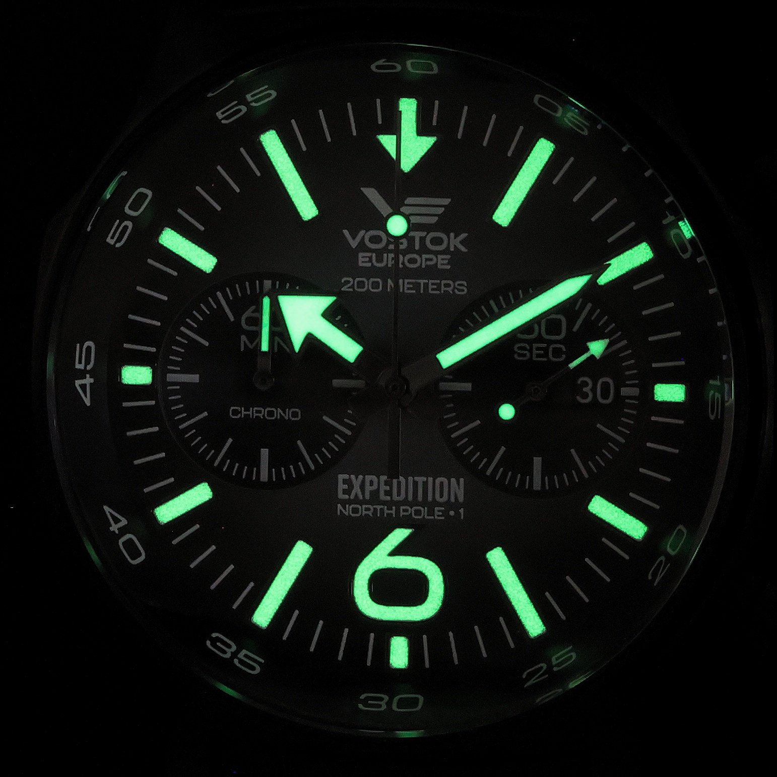 Vostok Europe 6S21-595C643B zegarek czarny klasyczny Expedition bransoleta - miniatura 5