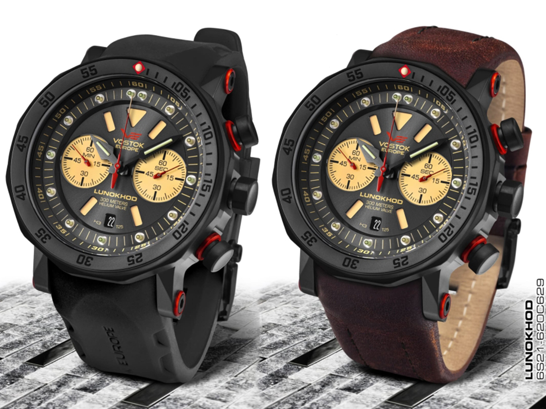 Vostok Europe 6S21-620C629S zegarek męski Lunokhod - miniatura 2