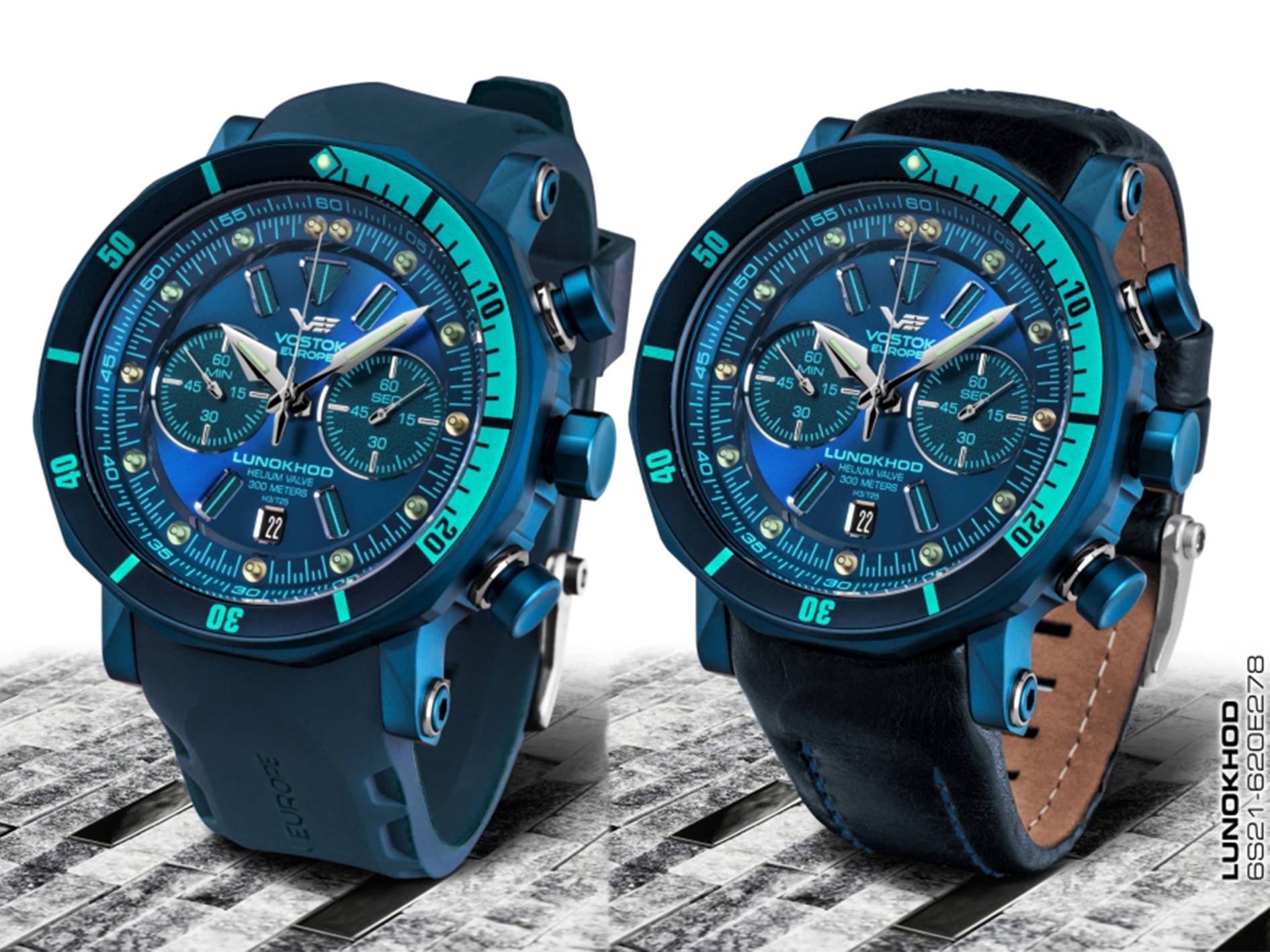 Vostok Europe 6S21-620E278S zegarek męski Lunokhod - miniatura 2
