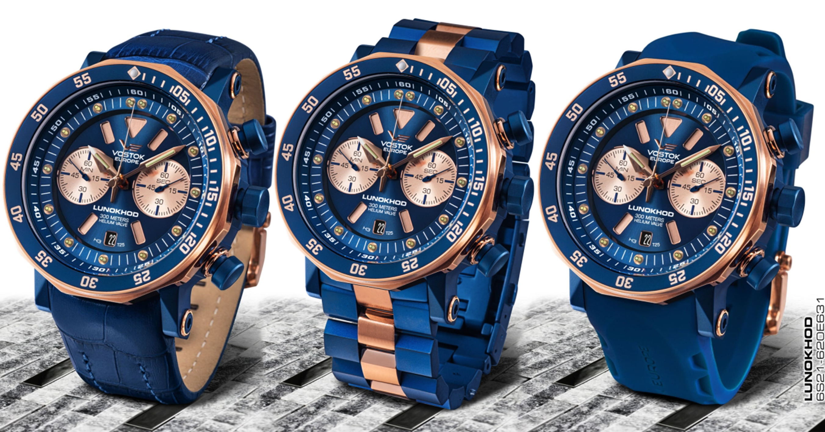 Vostok Europe 6S21-620E631BBLG zegarek męski Lunokhod - miniatura 2