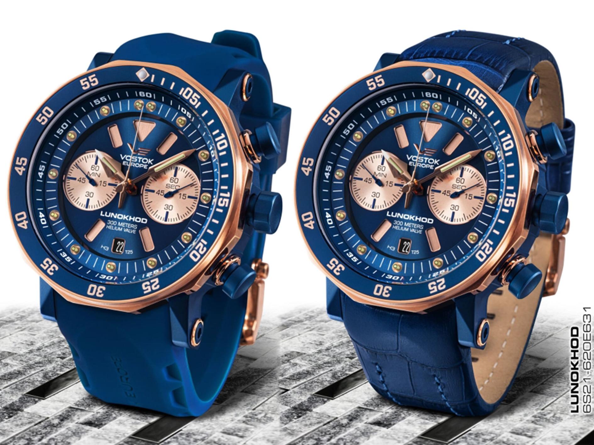 Vostok Europe 6S21-620E631S zegarek męski Lunokhod - miniatura 2