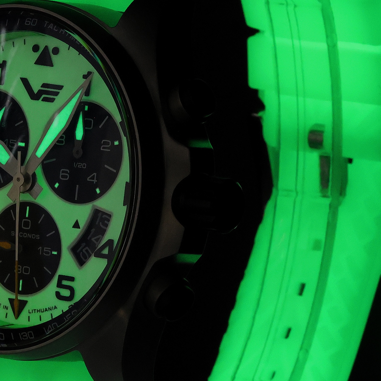 Vostok Europe 6S30-325A743SWL zegarek srebrny sportowy Space Race pasek