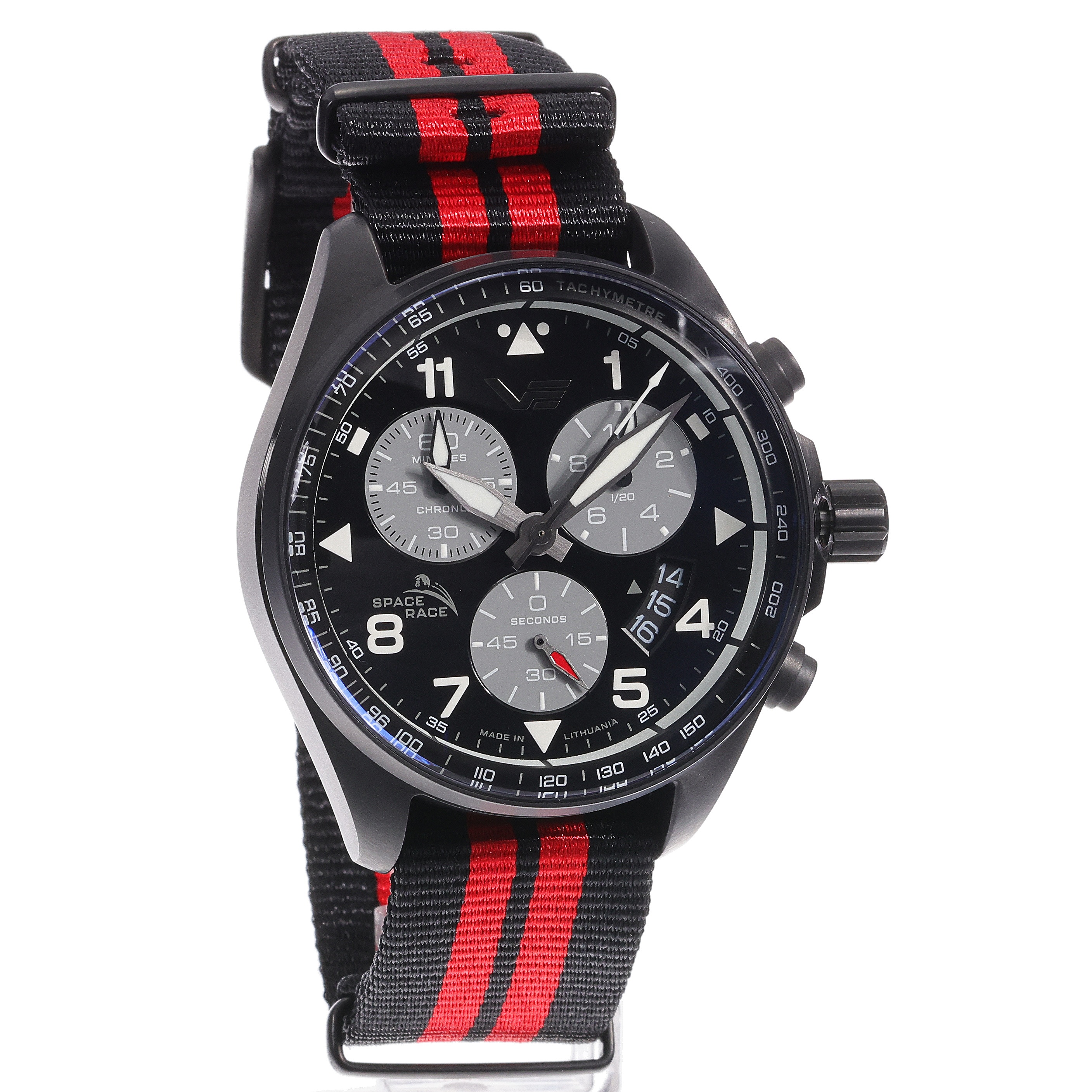 Vostok Europe 6S30-325C744NBR zegarek srebrny sportowy Space Race pasek