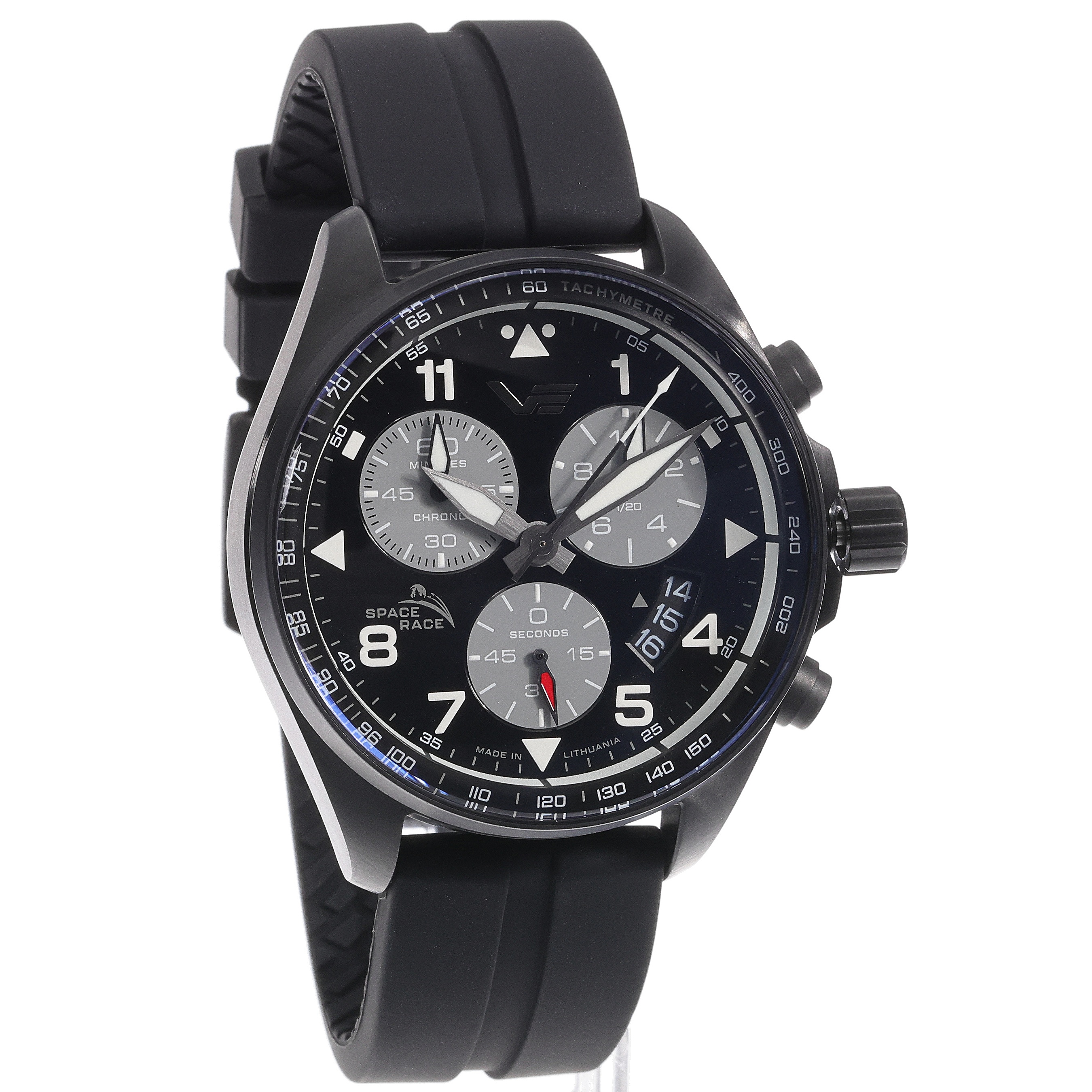 Vostok Europe 6S30-325C744SB zegarek srebrny sportowy Space Race pasek
