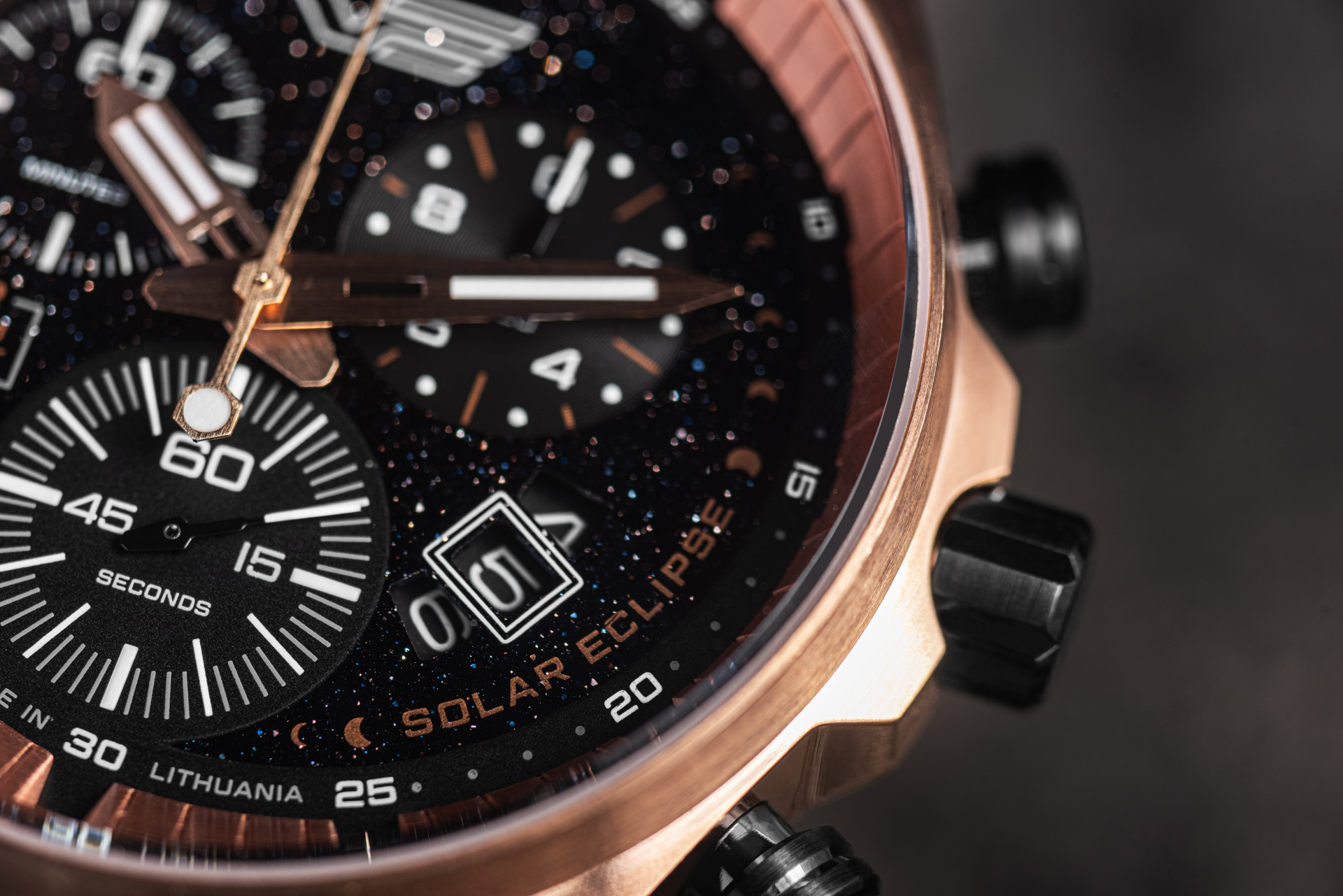 Vostok Europe 6S30-325E728 zegarek różowe złoto klasyczny Celestial Objects pasek - miniatura 2