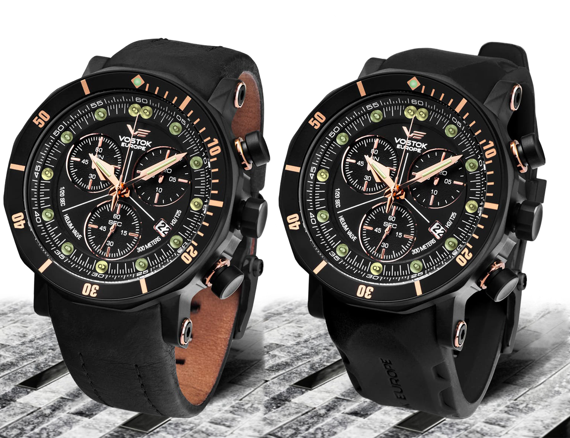 Vostok Europe 6S30-6203211 zegarek męski Lunokhod czarny - miniatura 5