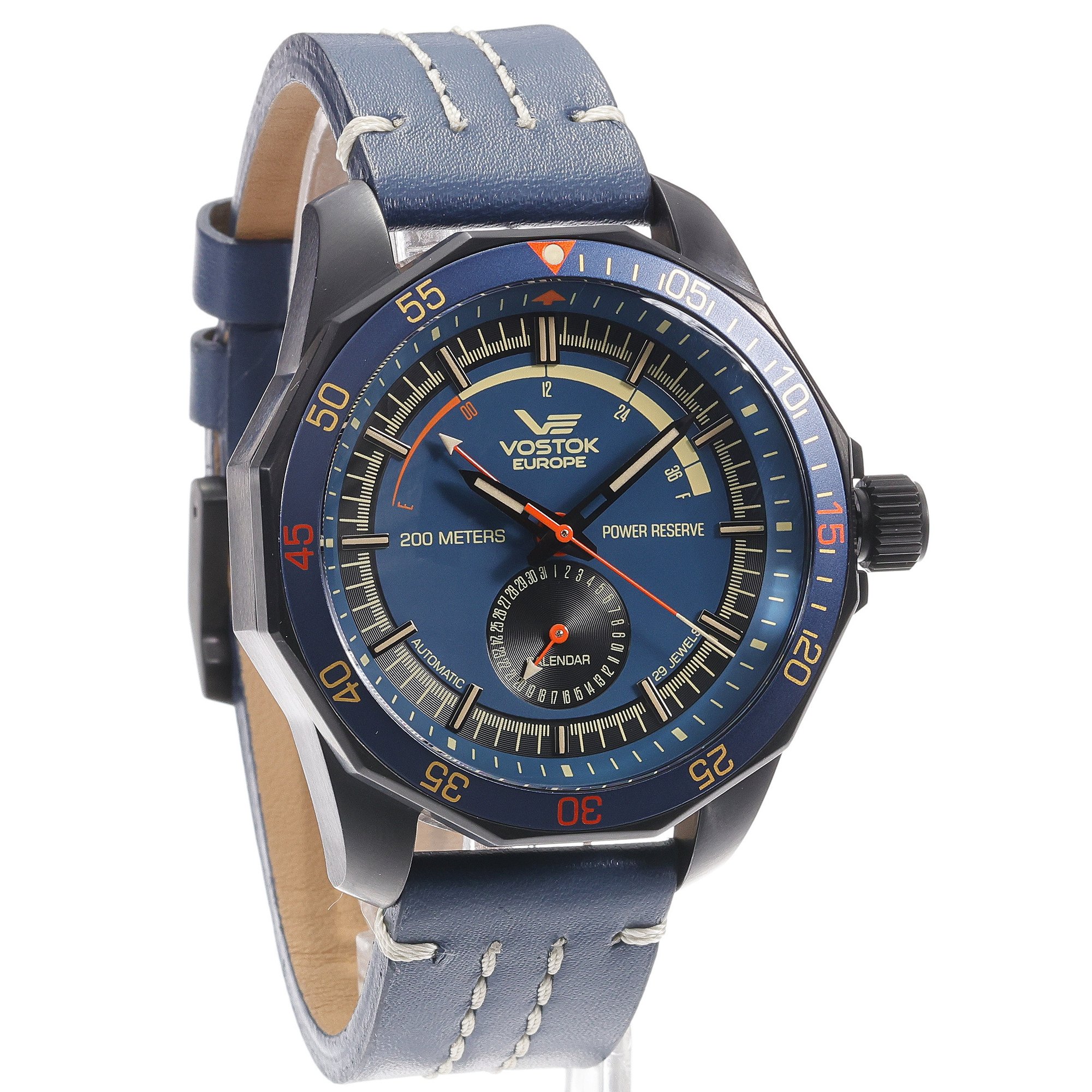 Vostok Europe NE57-225C564 zegarek czarny klasyczny N1 Rocket pasek - miniatura 3