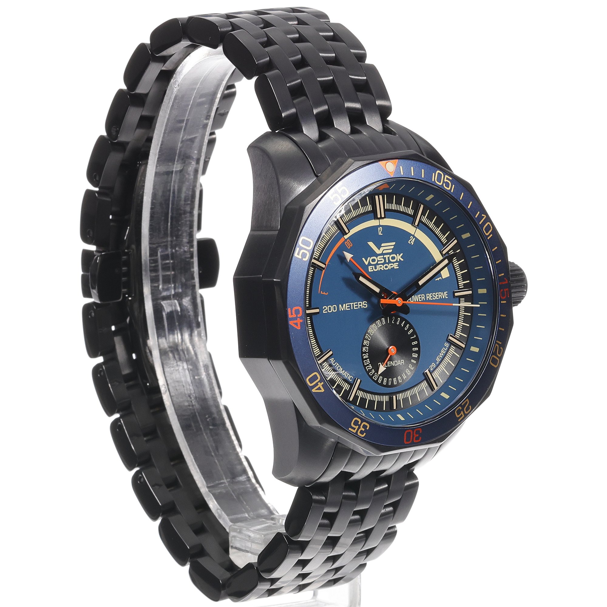 Vostok Europe NE57-225C564B zegarek czarny klasyczny N1 Rocket bransoleta - miniatura 3