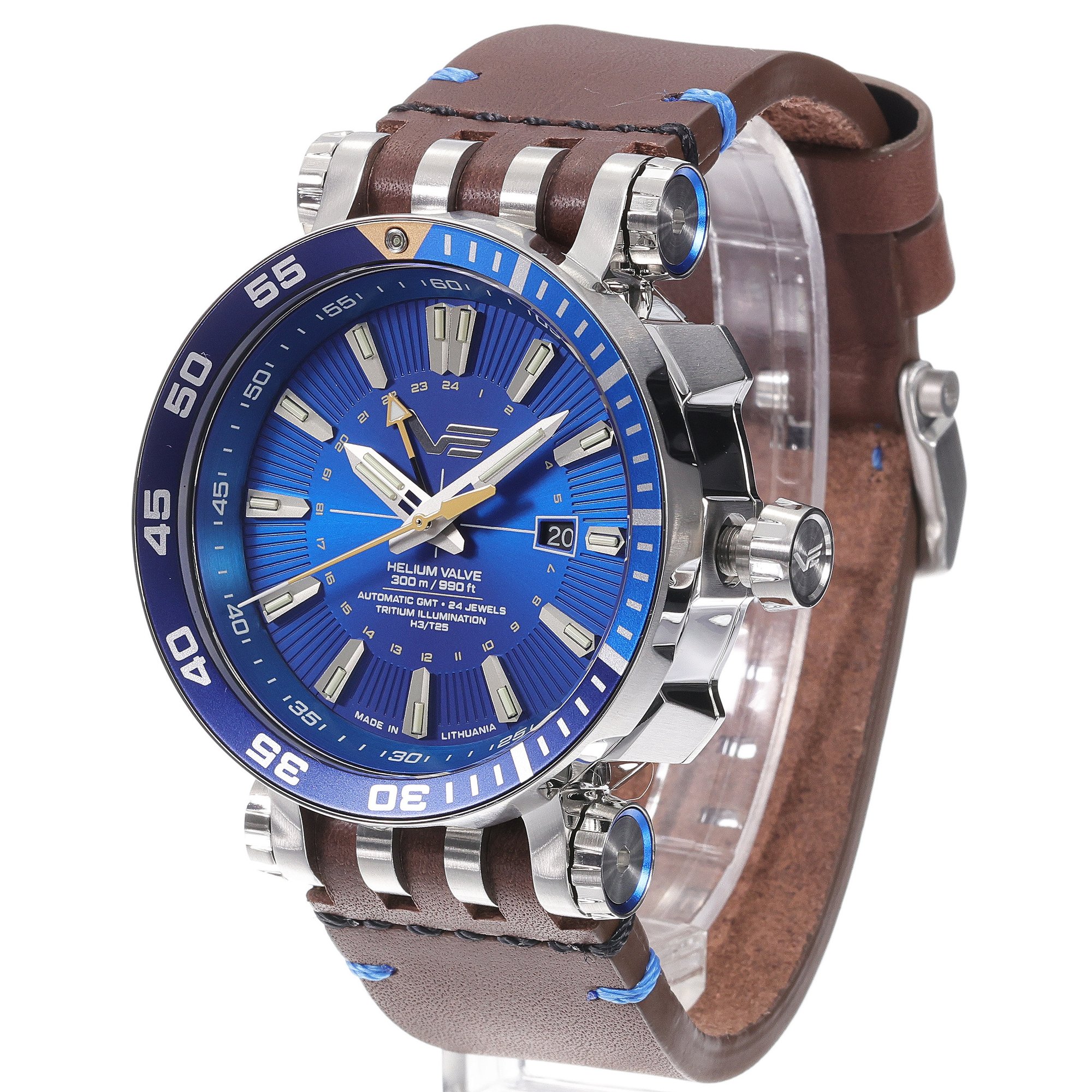 Vostok Europe NH34-575A716 Energia Rocket Automatic GMT Energia Rocket sportowy zegarek srebrny