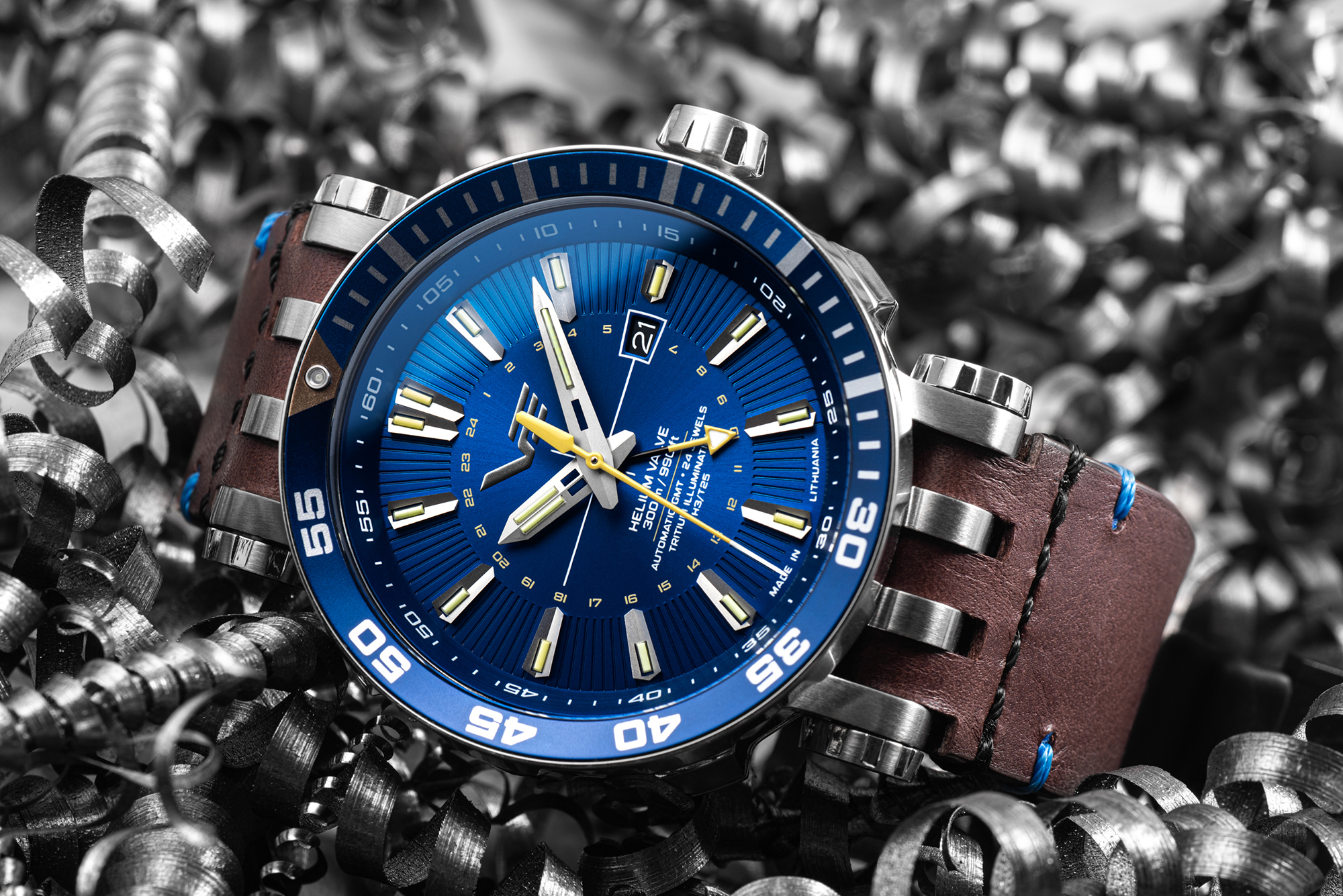 Vostok Europe NH34-575A716 zegarek srebrny sportowy Energia Rocket pasek