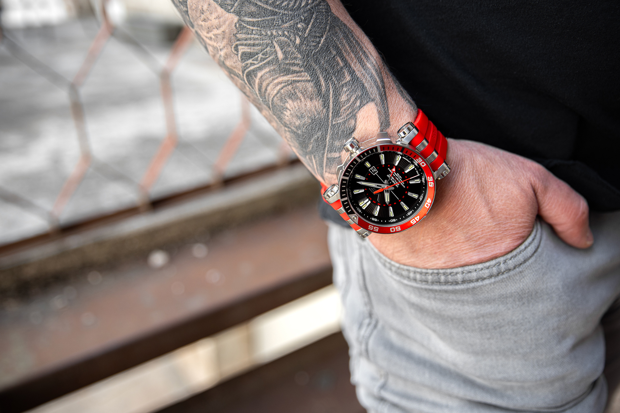 Vostok Europe NH34-575A717 Energia Rocket Automatic GMT zegarek sportowy Energia Rocket