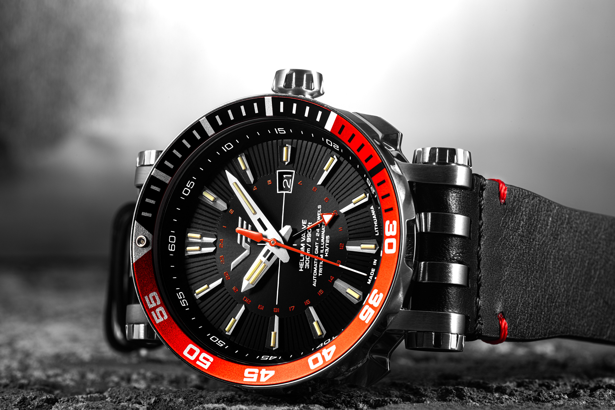 Vostok Europe NH34-575A717 zegarek srebrny sportowy Energia Rocket pasek