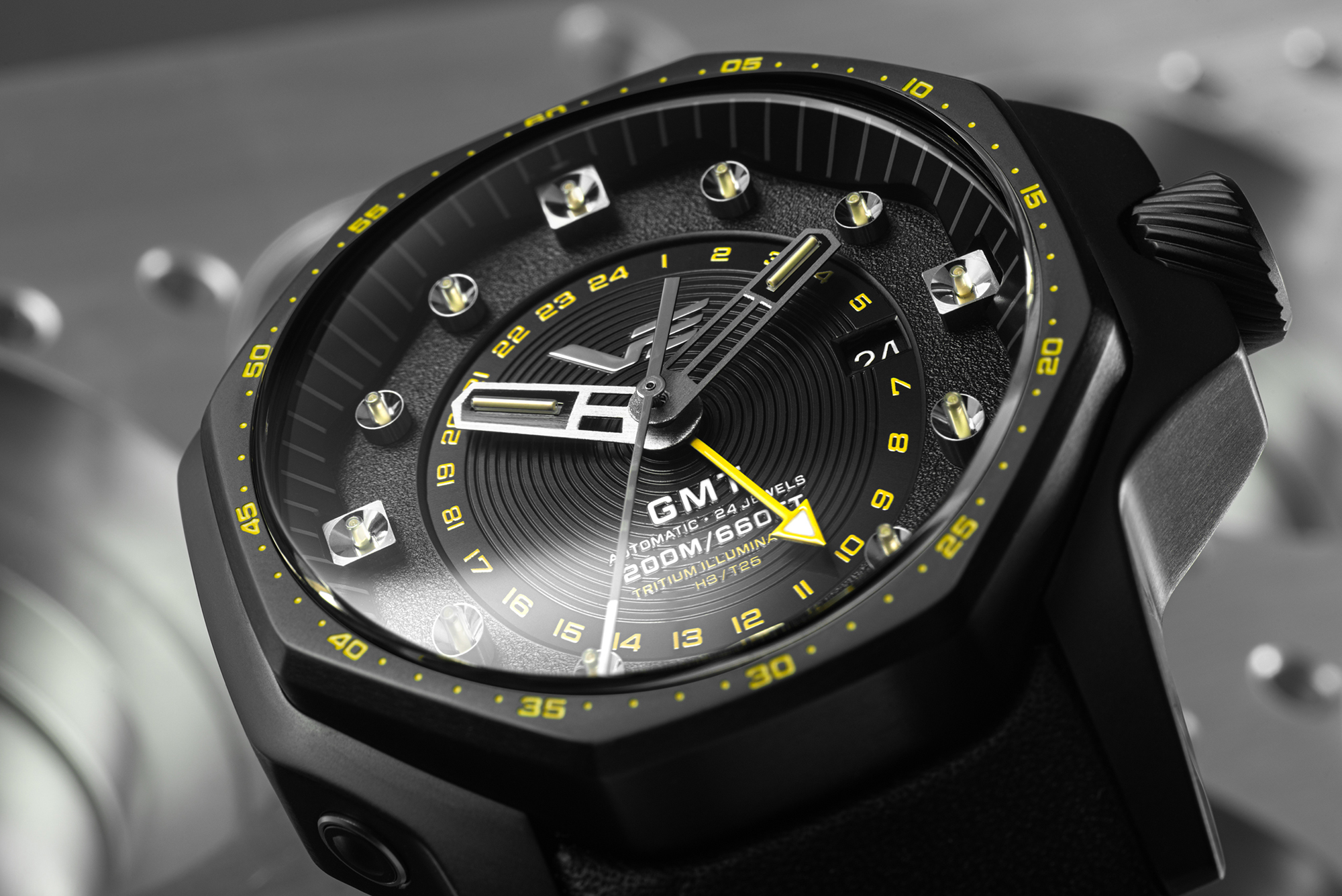 Vostok Europe NH34-640C703 Atomic Age Fermi Line Automatic GMT zegarek klasyczny Atomic Age - miniatura 8