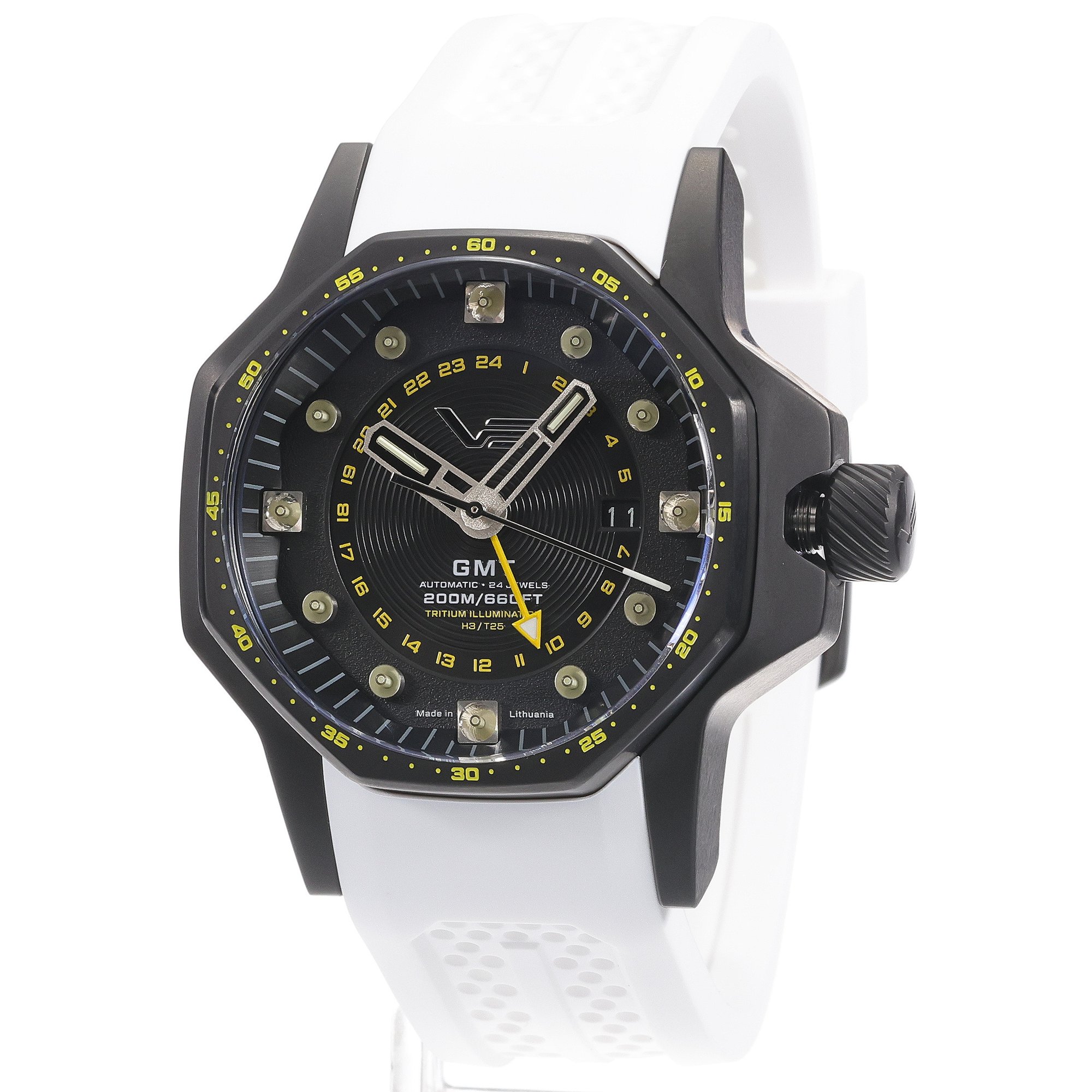 Vostok Europe NH34-640C703S Atomic Age Fermi Line Automatic GMT Atomic Age klasyczny zegarek czarny - miniatura 2