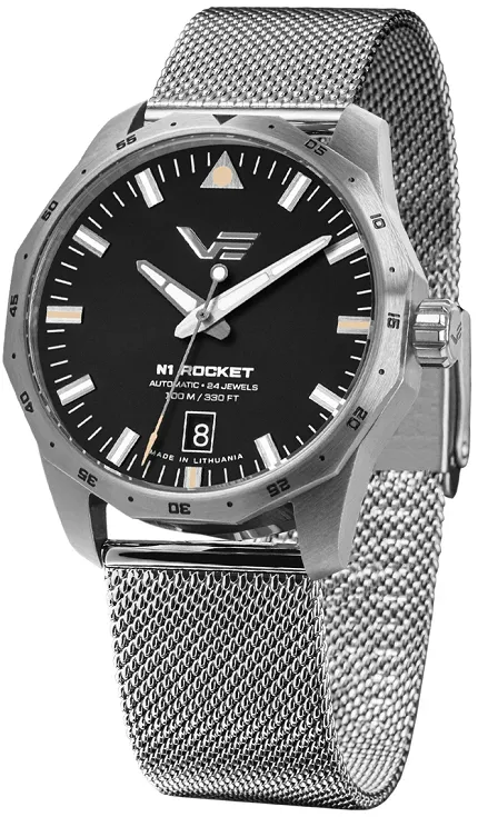 Vostok Europe NH35A-125A747BM N1 Rocket Rocket N-1 Automatic Black Compact 39mm - zdjęcie 1