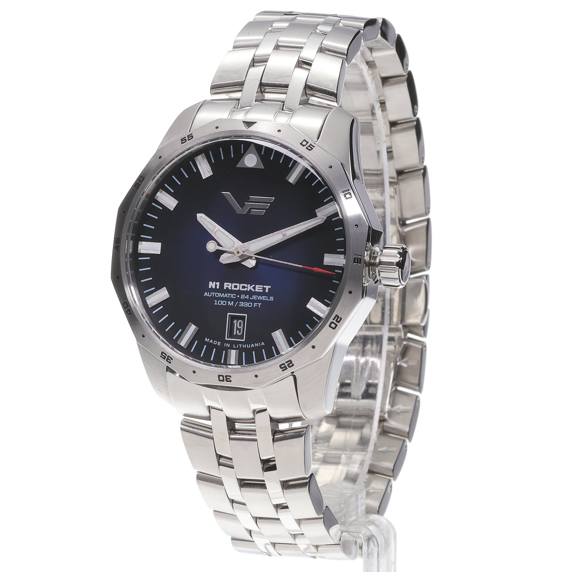 Vostok Europe NH35A-125A748B zegarek srebrny klasyczny N1 Rocket bransoleta - miniatura 2