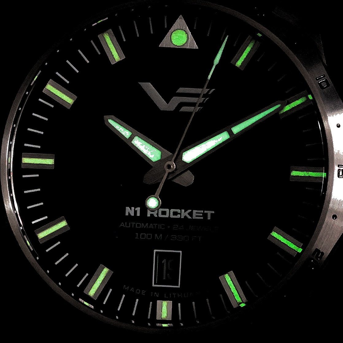 Vostok Europe NH35A-125A749 N1 Rocket Rocket N-1 Automatic Green Compact 39mm pasek