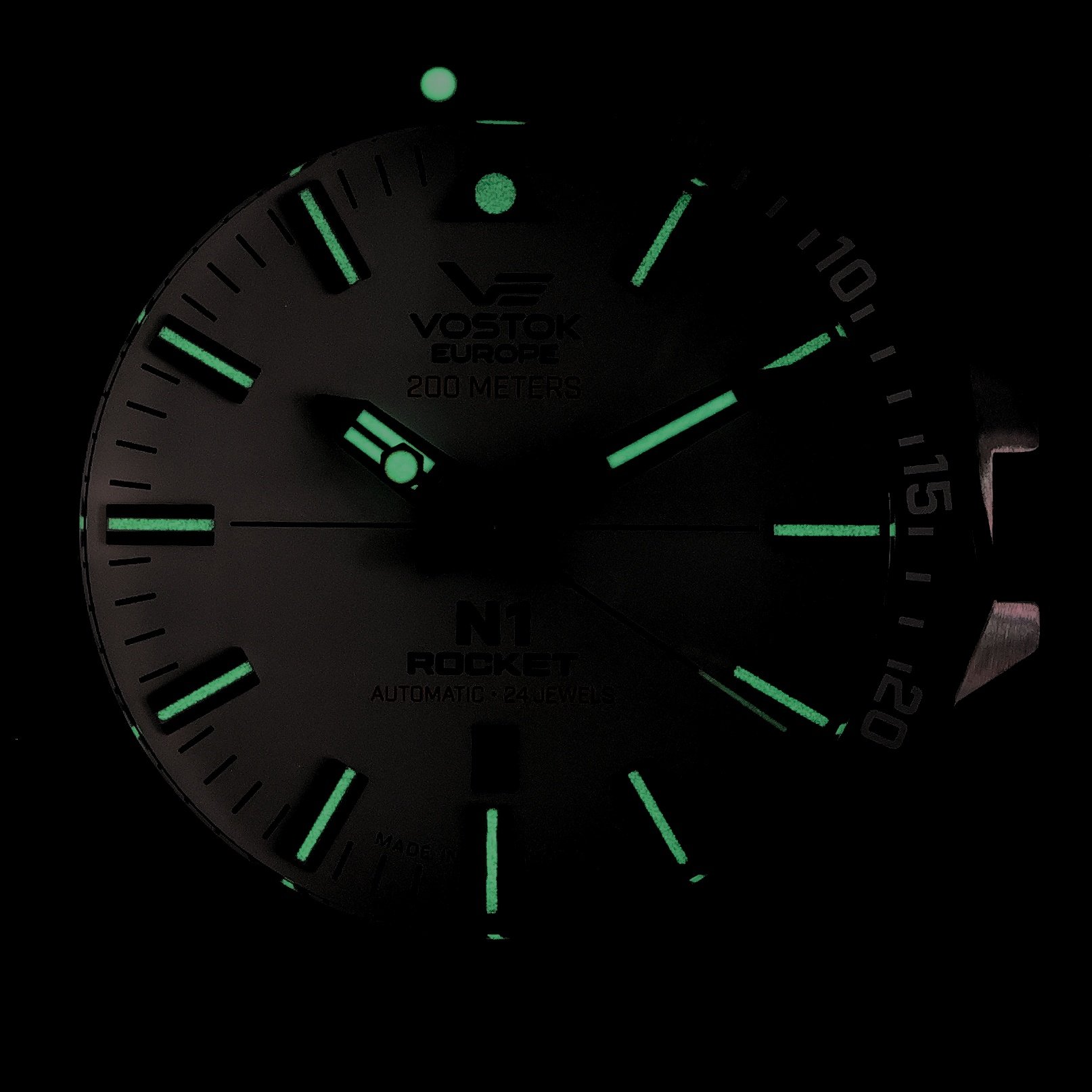 Vostok Europe NH35A-225E711SR zegarek srebrny klasyczny N1 Rocket pasek