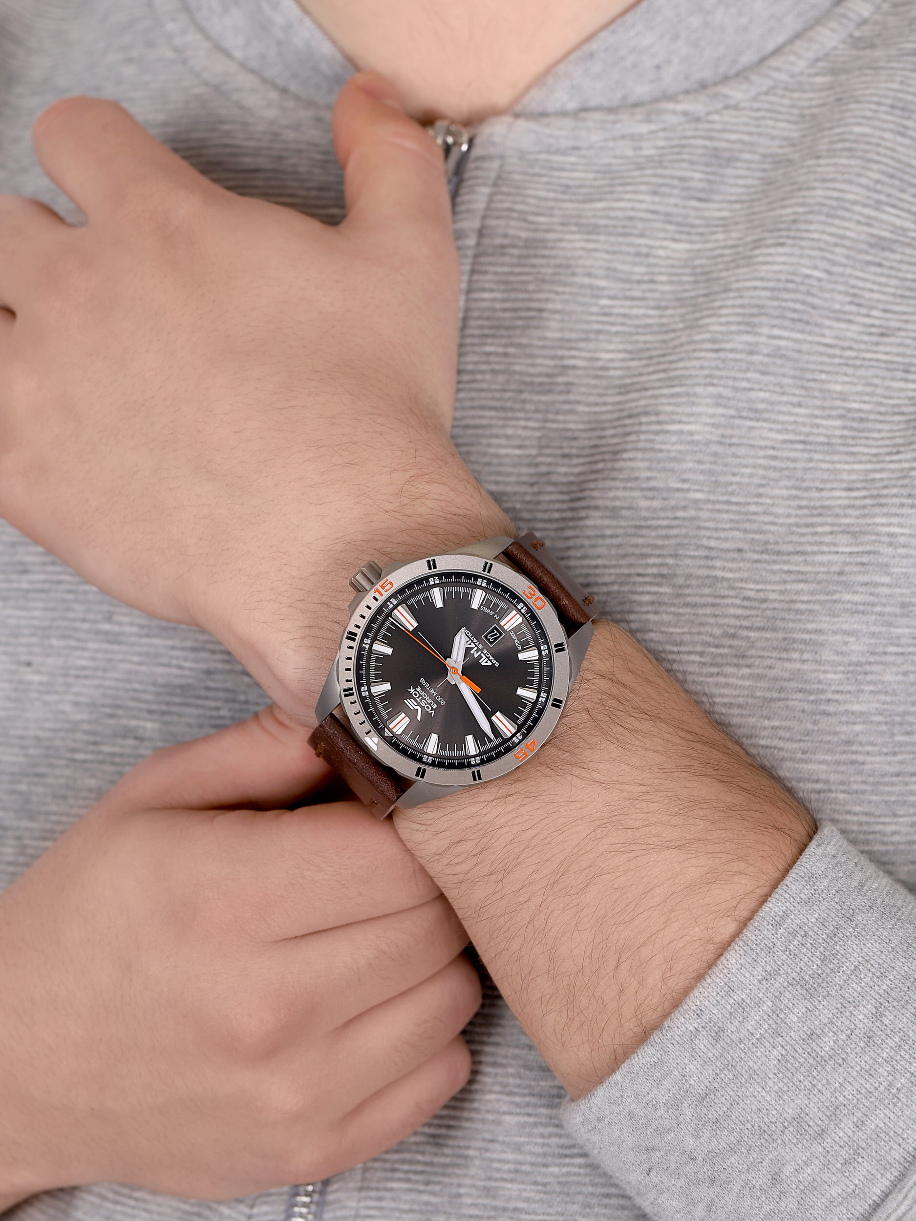 Vostok Europe NH35A-320H263 Almaz Titanium Automatic zegarek klasyczny Almaz