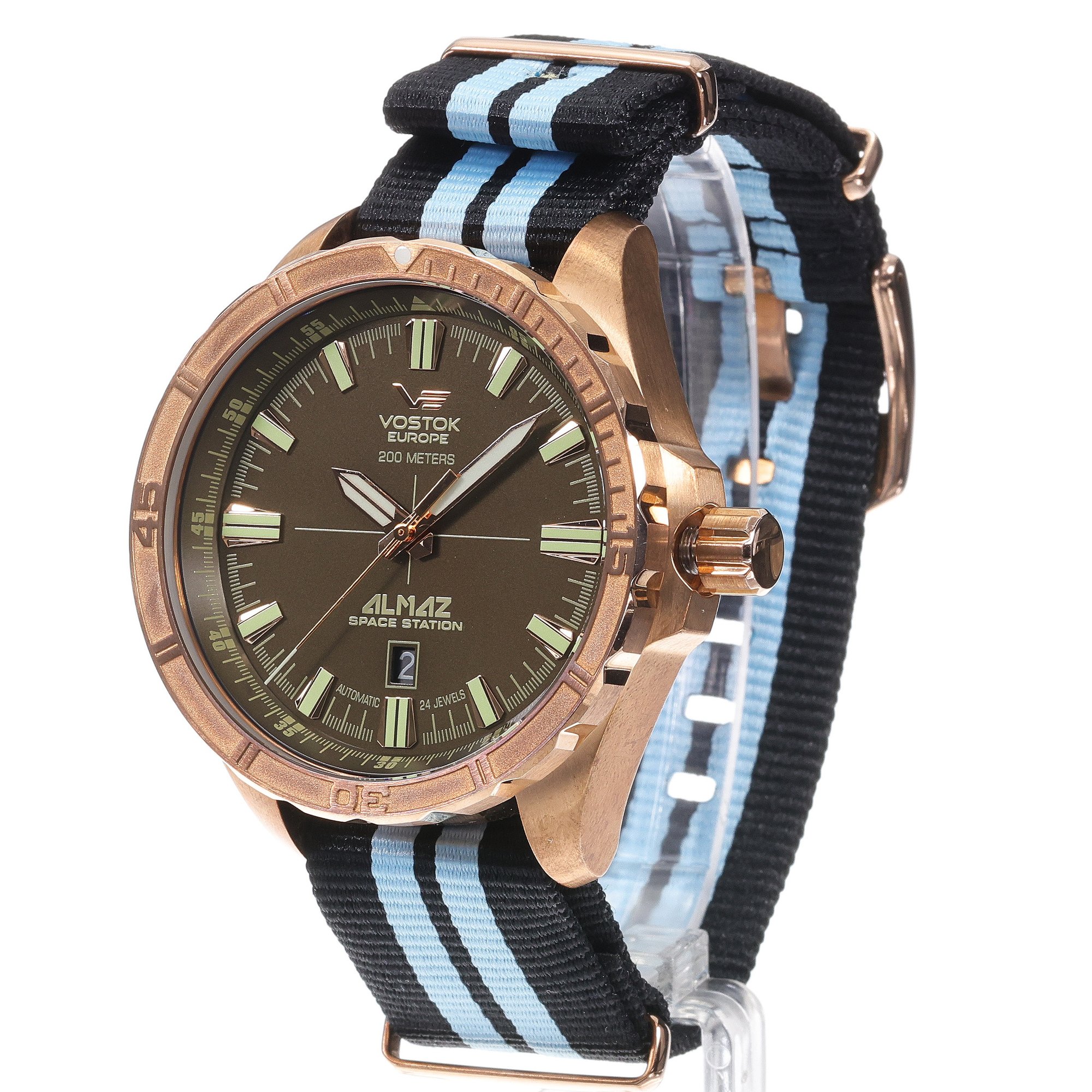 Vostok Europe NH35A-320O516N Almaz Automatic Bronze zegarek klasyczny Almaz - miniatura 2