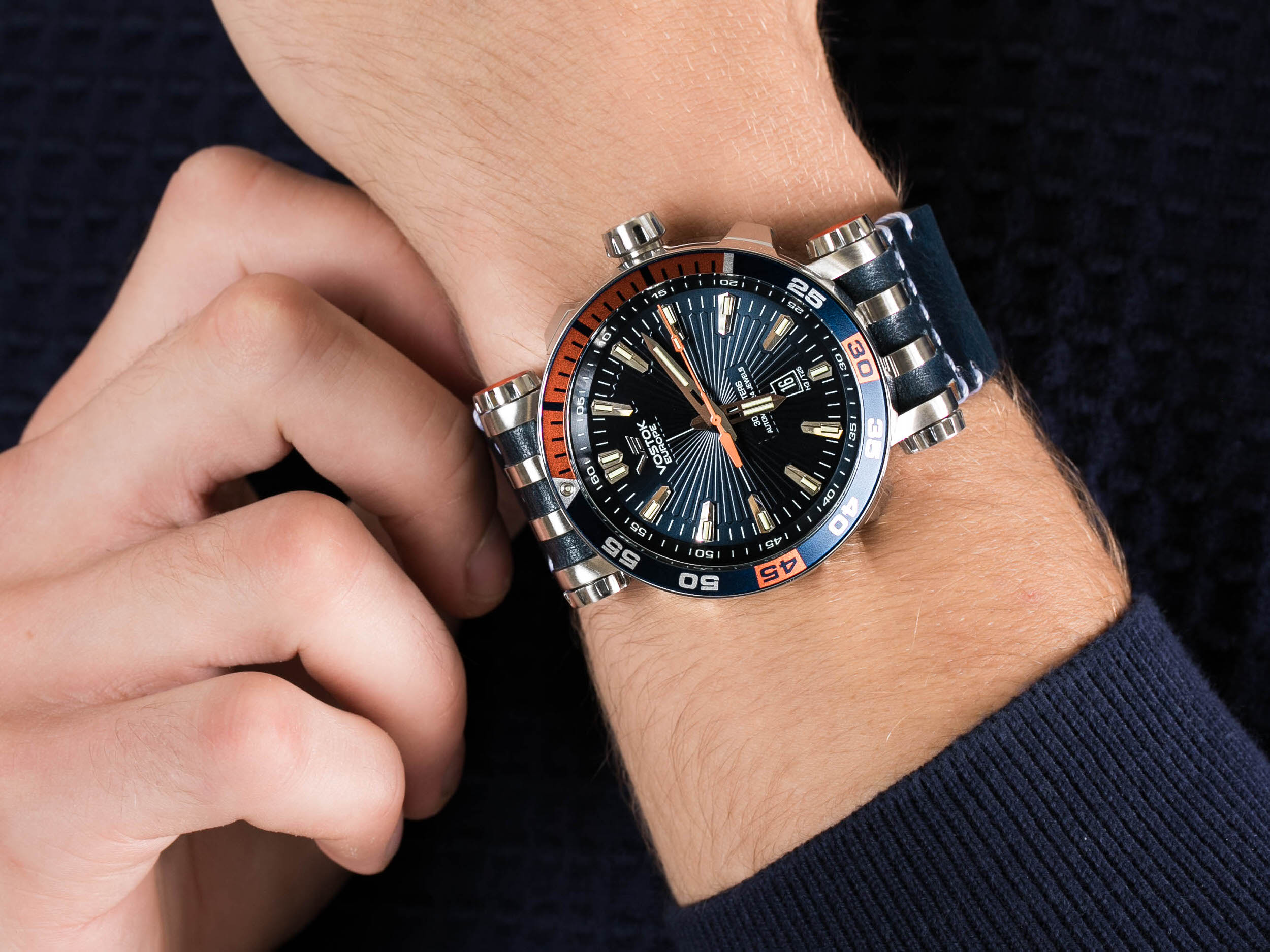 Vostok Europe NH35A-575A279S zegarek męski sportowy Energia Rocket pasek - miniatura 12