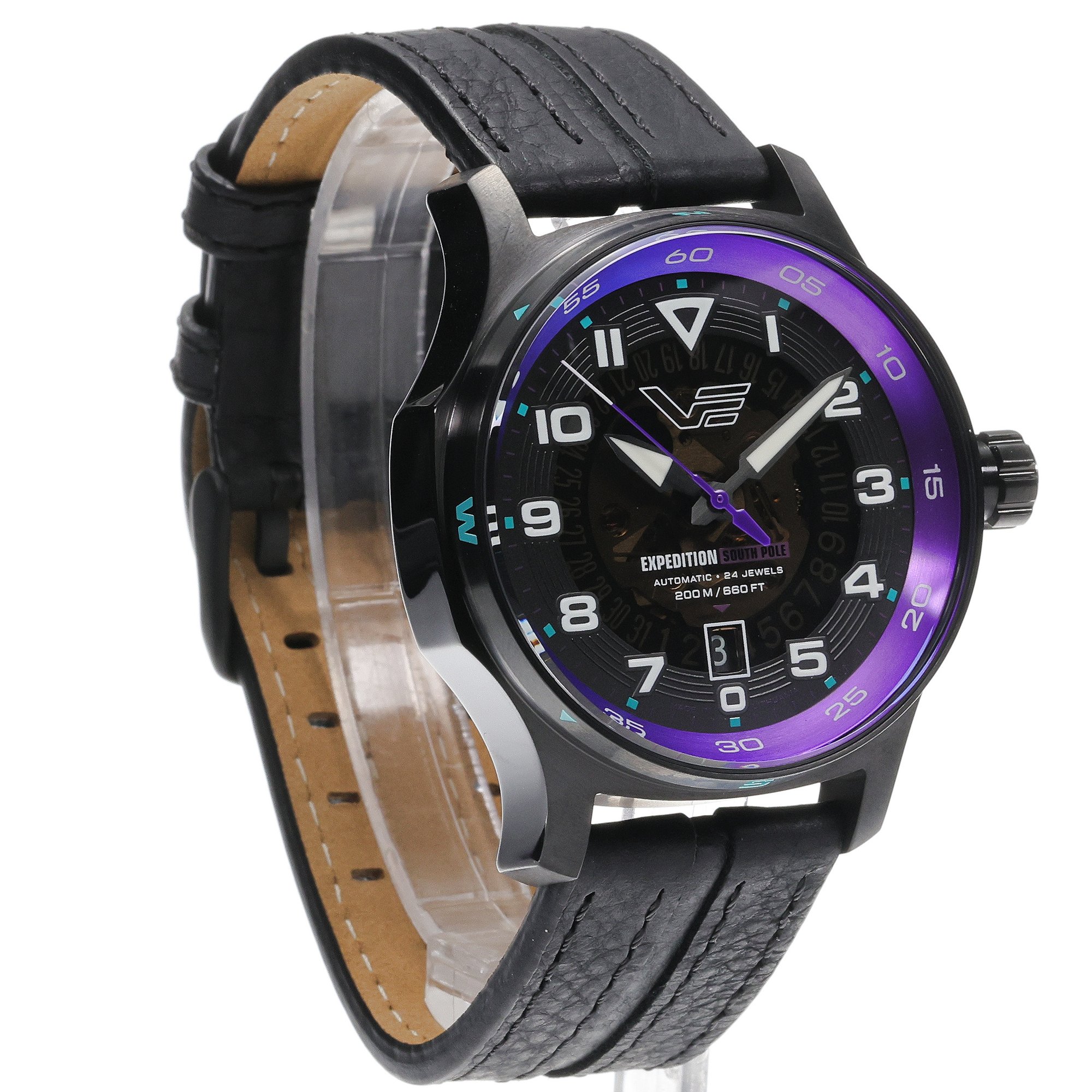 Vostok Europe NH35A-592C760 Expedition South Pole Automatic 43mm Expedition sportowy zegarek czarny - miniatura 3
