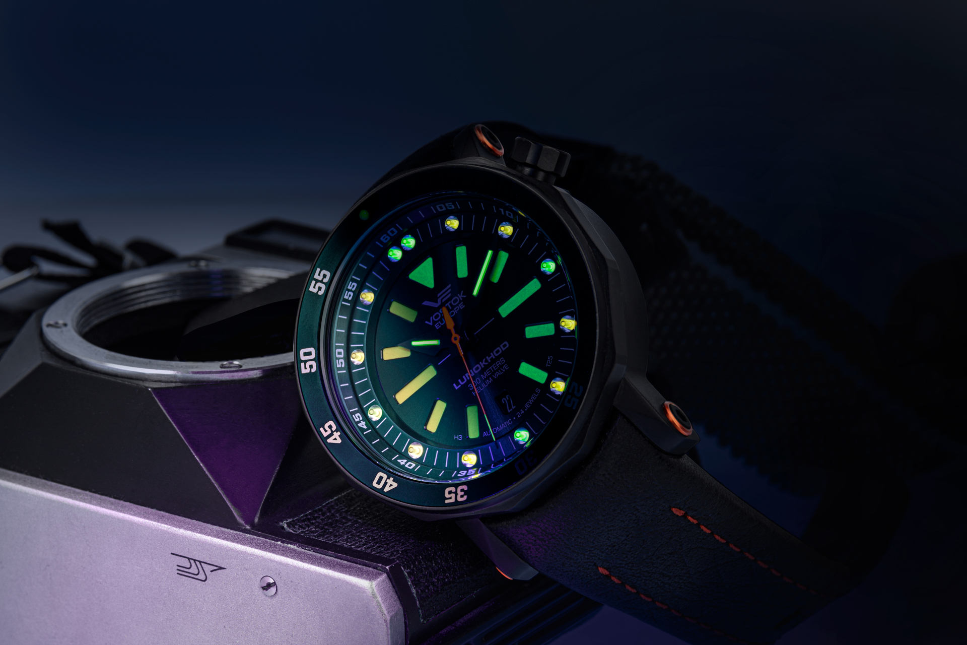Vostok Europe NH35A-620C633 Lunokhod Lunokhod-2 Automatic zegarek męski sportowy mineralne utwardzane - miniatura 7