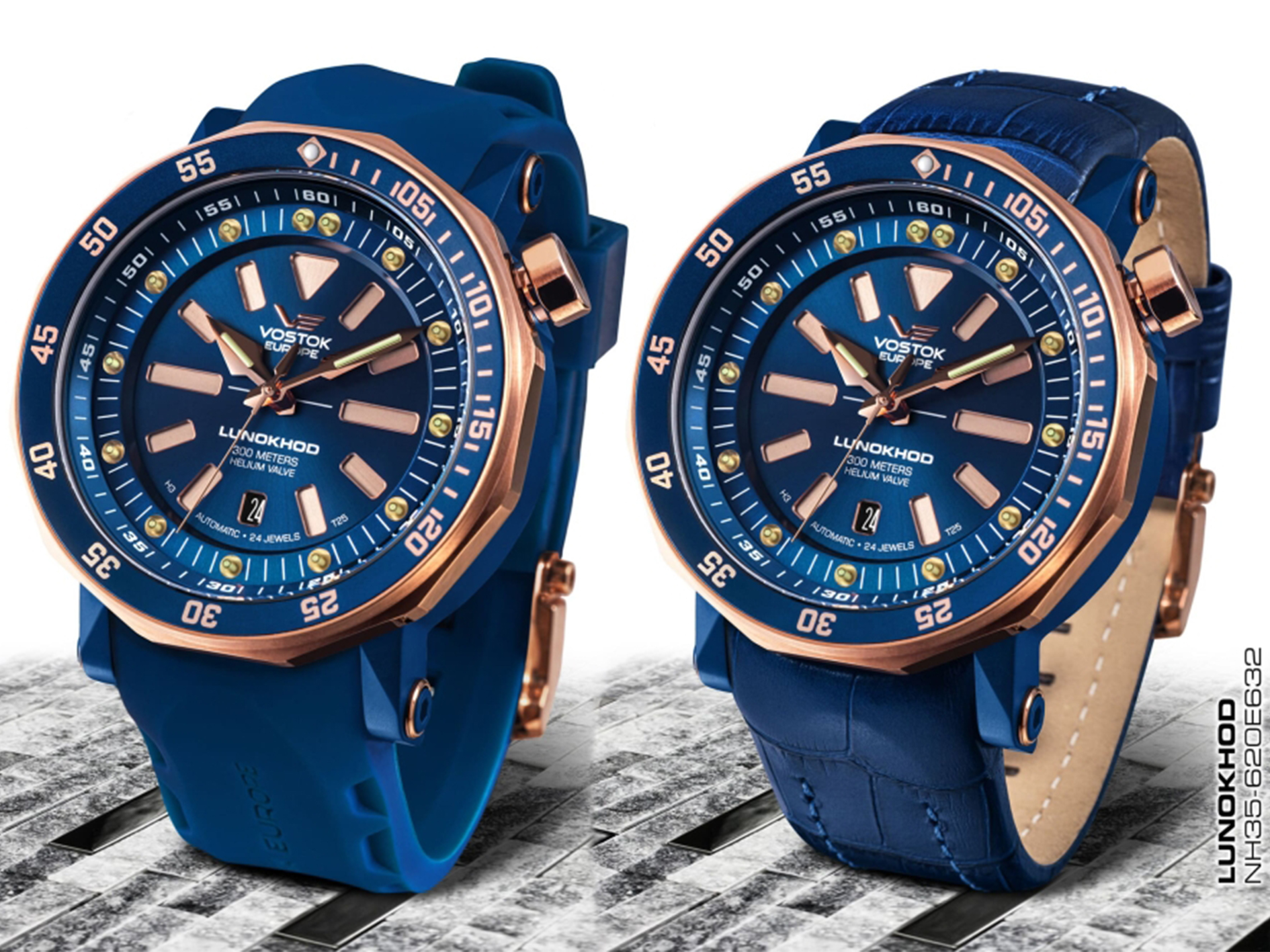 Vostok Europe NH35A-620E632S zegarek męski Lunokhod - miniatura 2