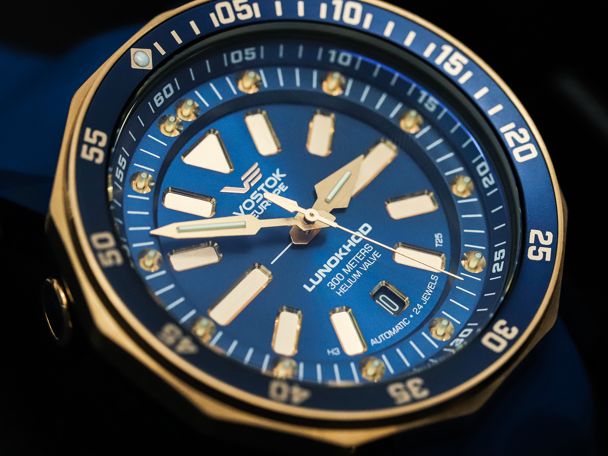 Vostok Europe NH35A-620E632S zegarek niebieski sportowy Lunokhod pasek - miniatura 4
