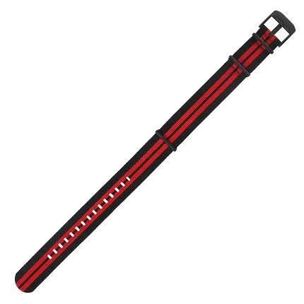 Vostok Europe Pasek Almaz - Nylon (C260) czarny z czerwonym śr. czarna kl.