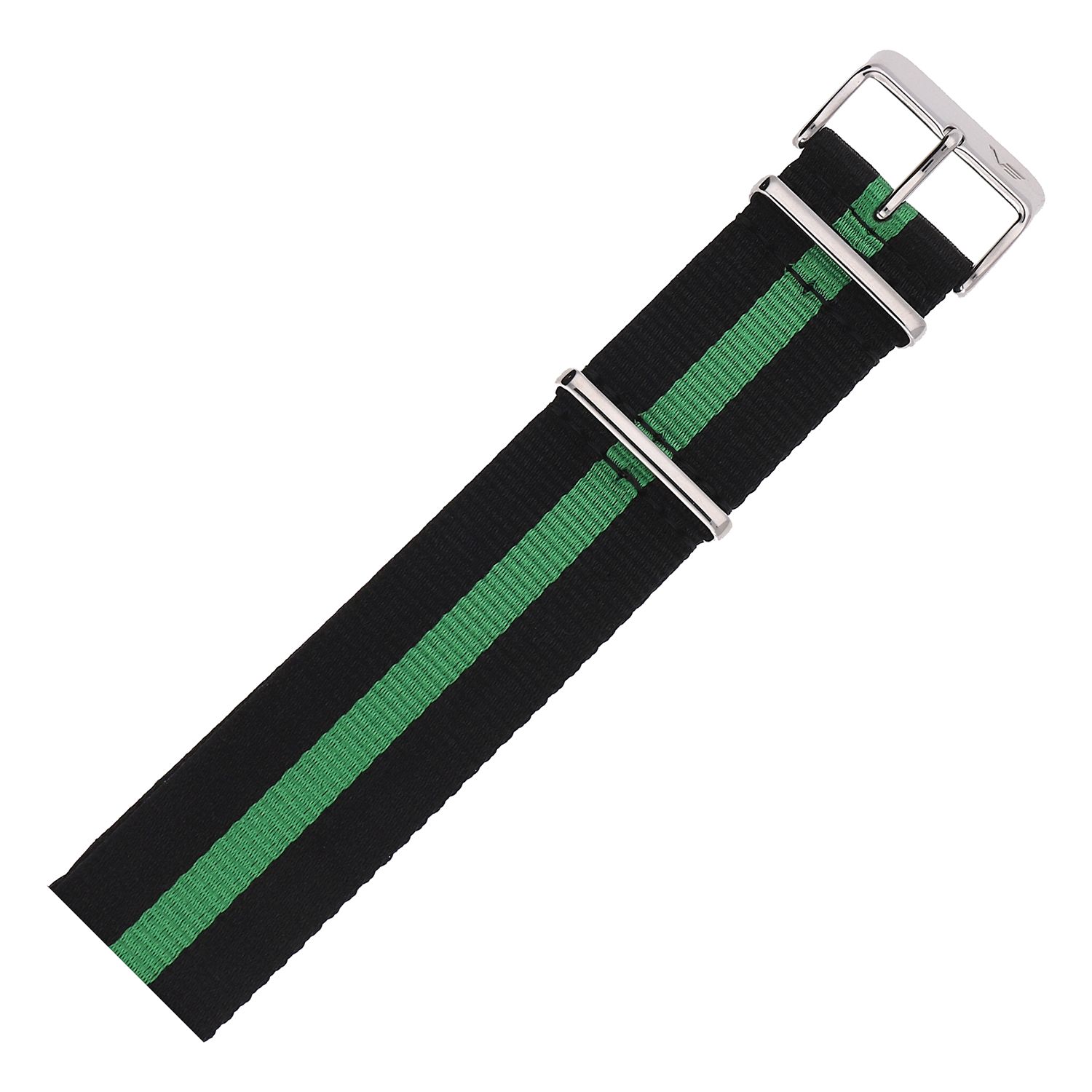 Pasek do zegarka Vostok Europe Pasek Anchar - Nylon (7242) czarny z zielonym śr. błyszcząca kl.