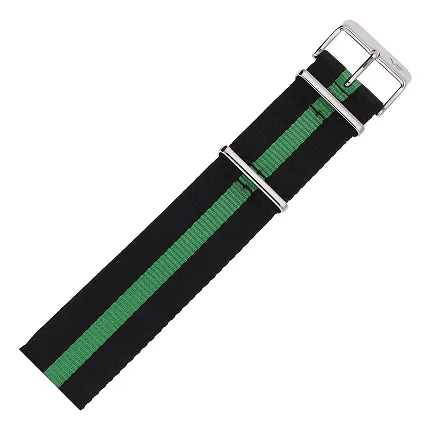 Vostok Europe Pasek Anchar - Nylon (7242) czarny z zielonym śr. błyszcząca kl.