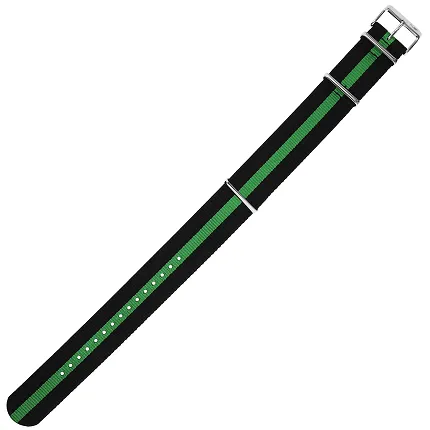 Vostok Europe Pasek Anchar - Nylon 7172 czarny z zielonym śr błyszcząca kl - zdjęcie 1