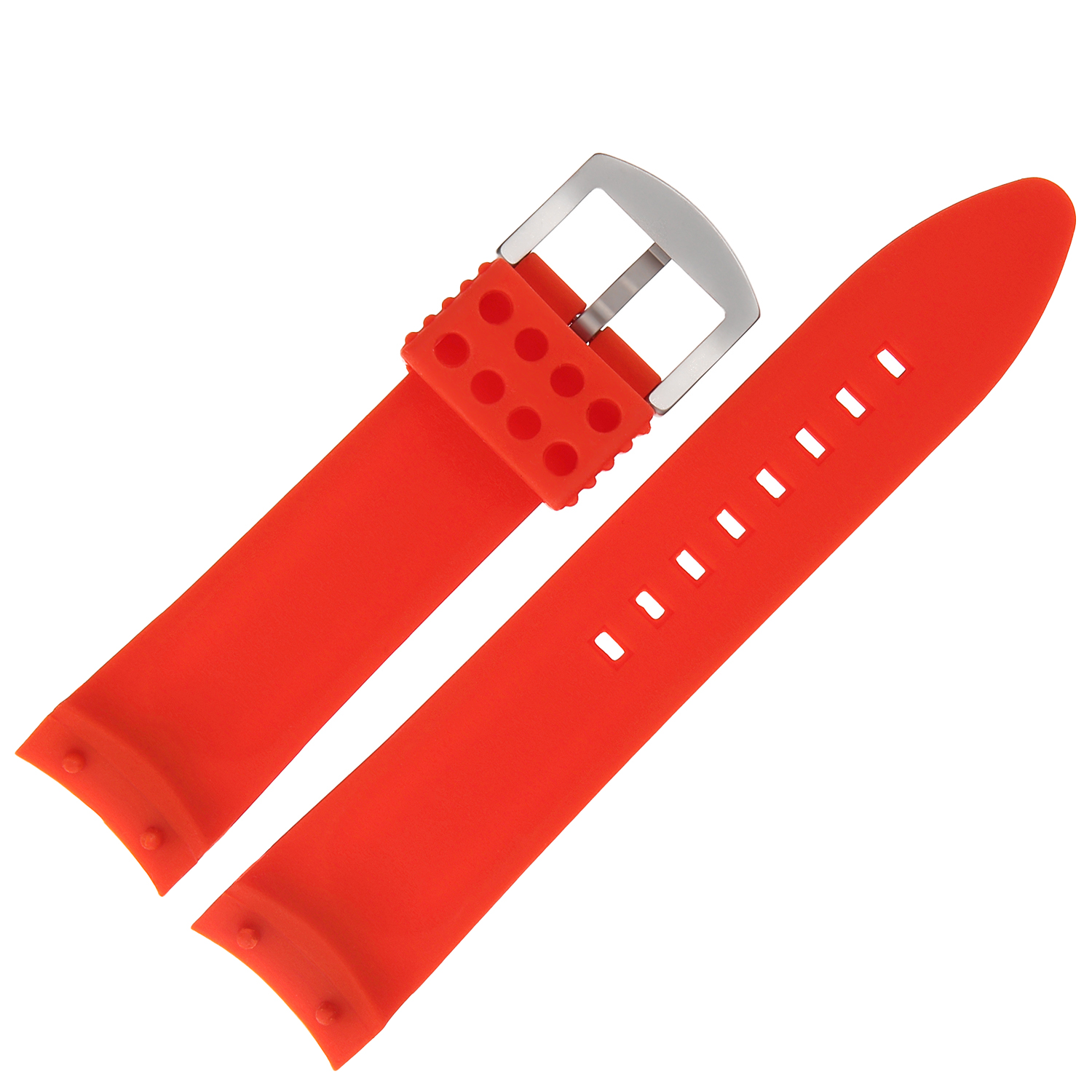 Vostok Europe Pasek Anchar - Silikon (7171) czerwony z matową kl. pasek do zegarka - miniatura 2