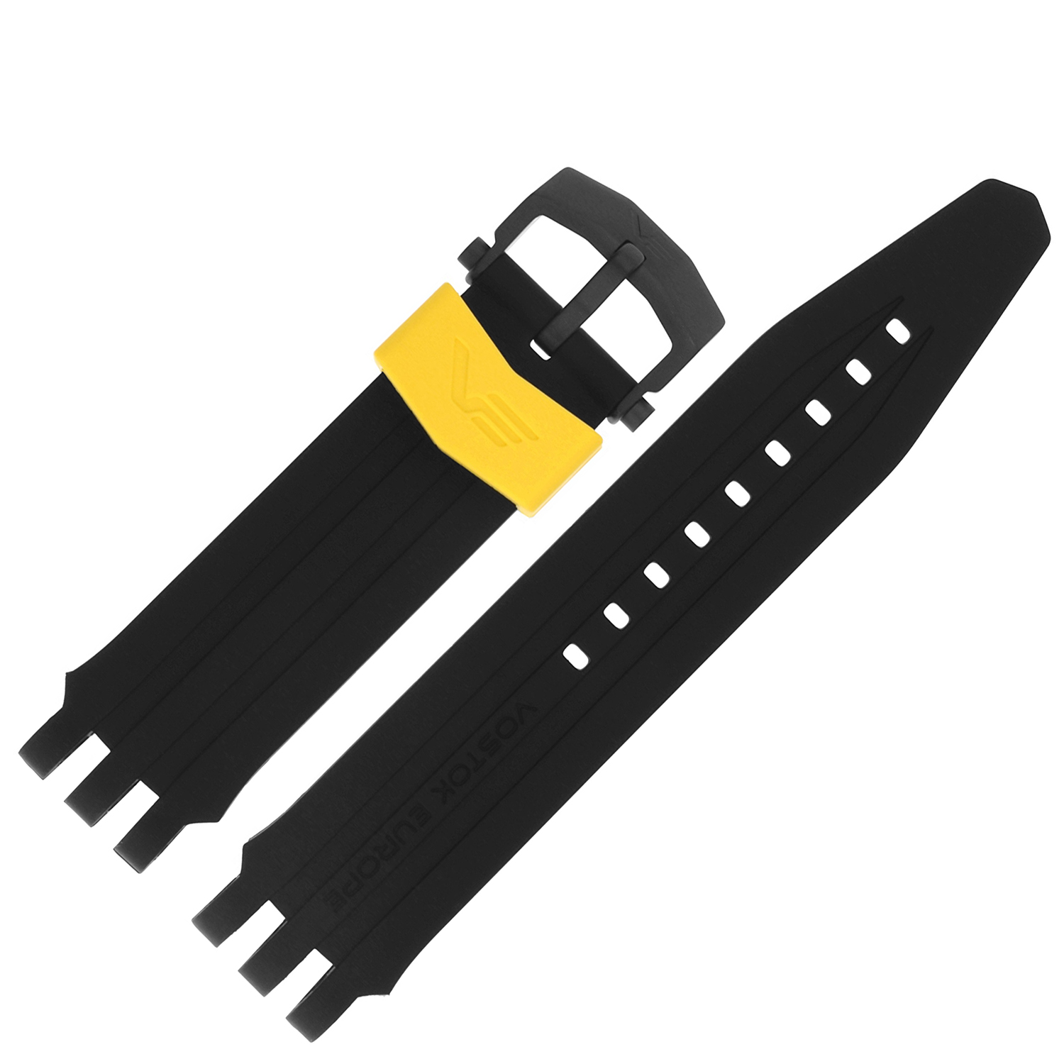  Vostok Europe Pasek Energia 3 - Silikon (H704/H705) czarny żółta szl. czarna kl. 