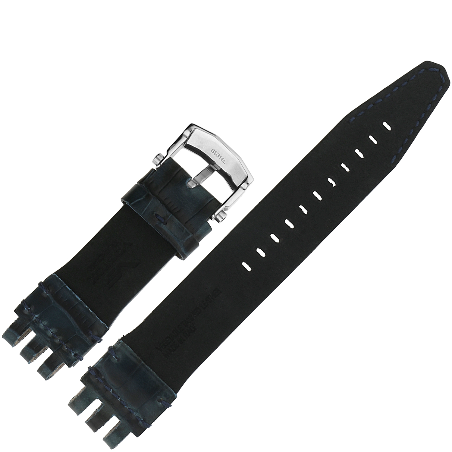 Vostok Europe Pasek Energia 3 XL - Skóra A279 niebieski croco błyszcząca pasek do zegarka - miniatura 2