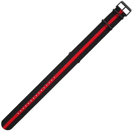 Vostok Europe Pasek Expedition - Nylon (4194) czarny z czerwonym śr. czarna kl. - zdjęcie 1