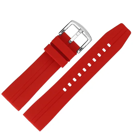 Vostok Europe Pasek Expedition - Silikon A559 czerwony stalowa kl - zdjęcie 1