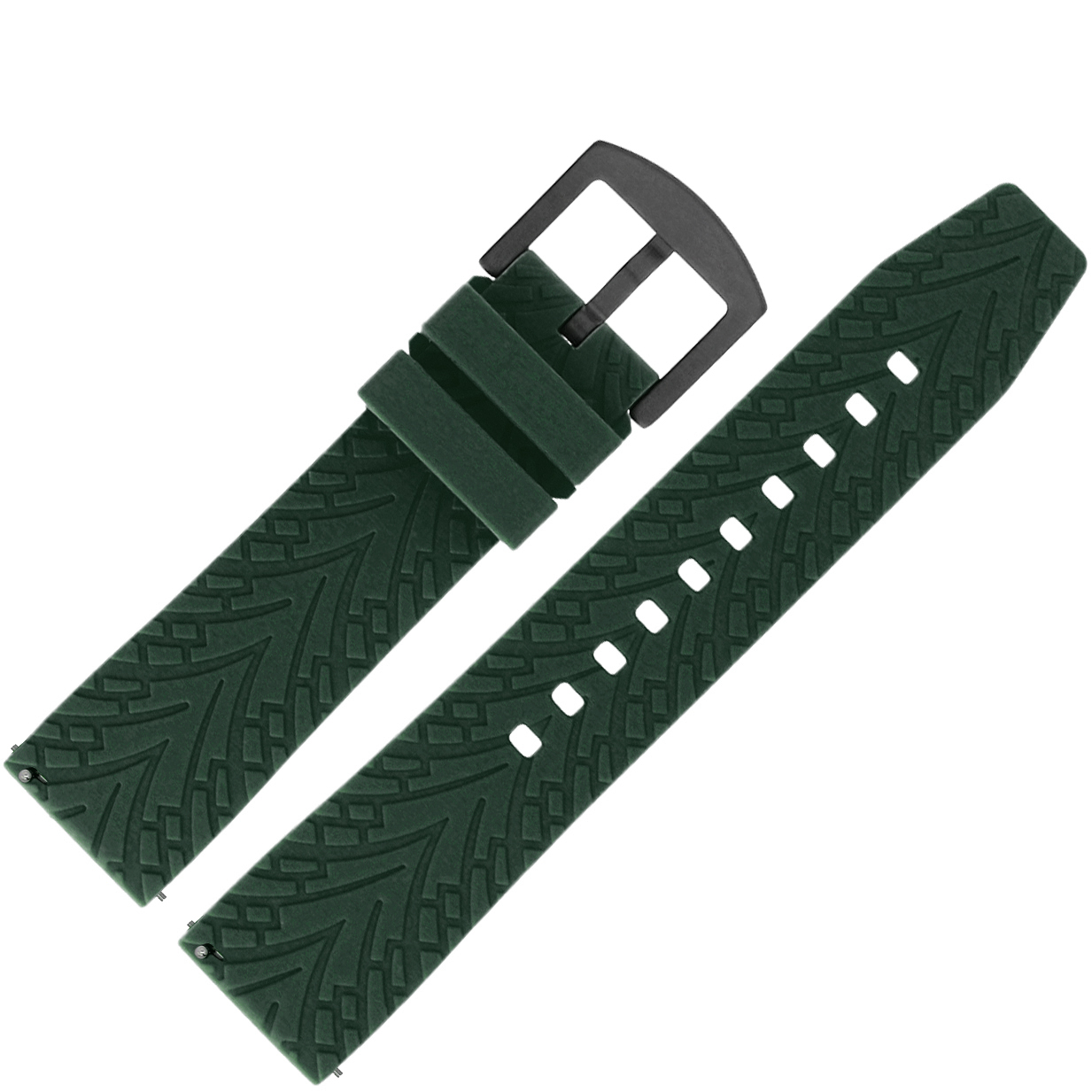 Vostok Europe Pasek Expedition - Silikon D499 zielony szara kl pasek do zegarka - miniatura 2