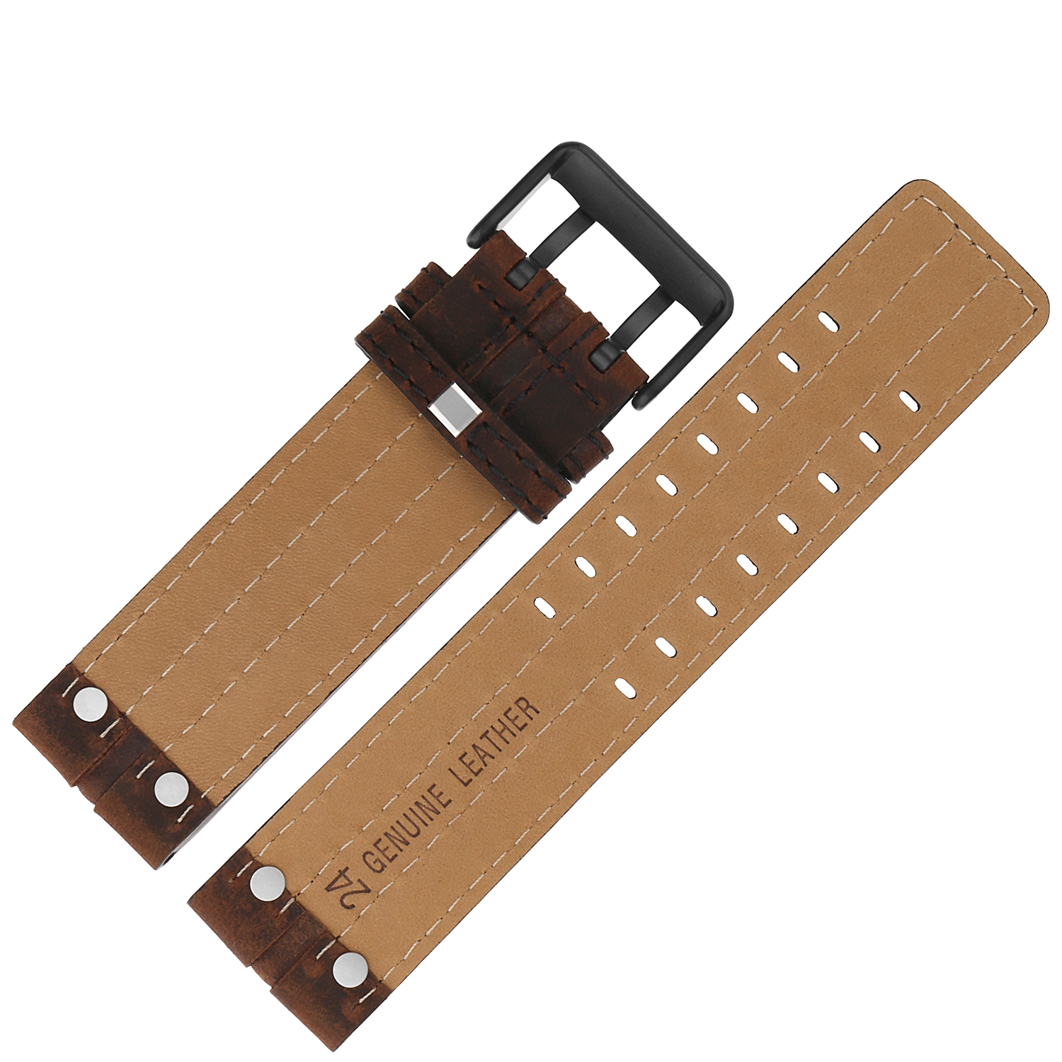 Vostok Europe Pasek Expedition - Skóra C643 brązowy czarna kl pasek do zegarka - miniatura 2