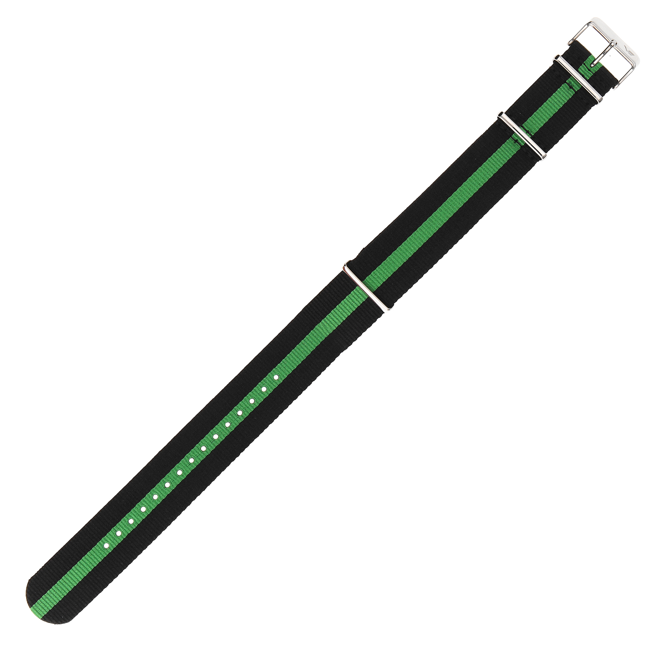 Pasek do zegarka Vostok Europe Pasek Rocket N1 - Nylon (5253) czarny z seledynowym śr. błyszcząca kl.