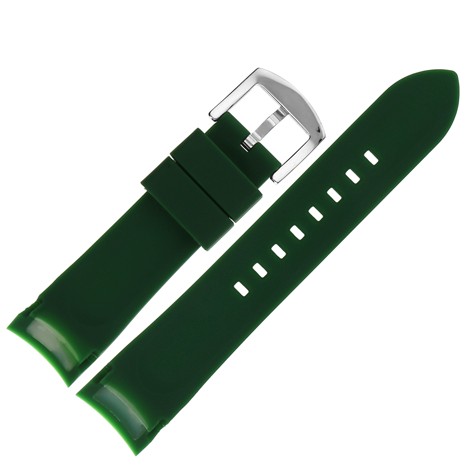 Vostok Europe Pasek Rocket N1 - Silikon 225 A710 zielony ze stalową kl pasek do zegarka - miniatura 2